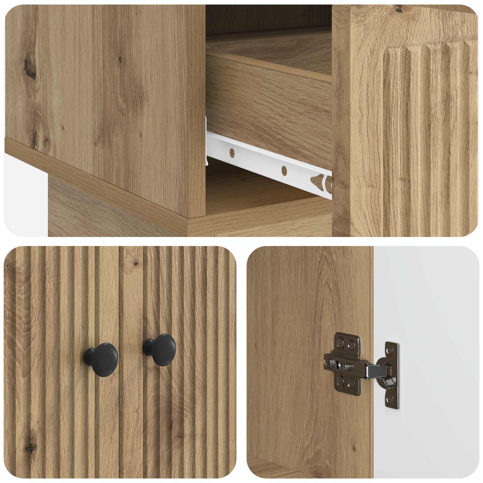 Buffet Chêne Artisanal 66 x 34,5 x 95 cm Bois d’ingénierie - XIOS