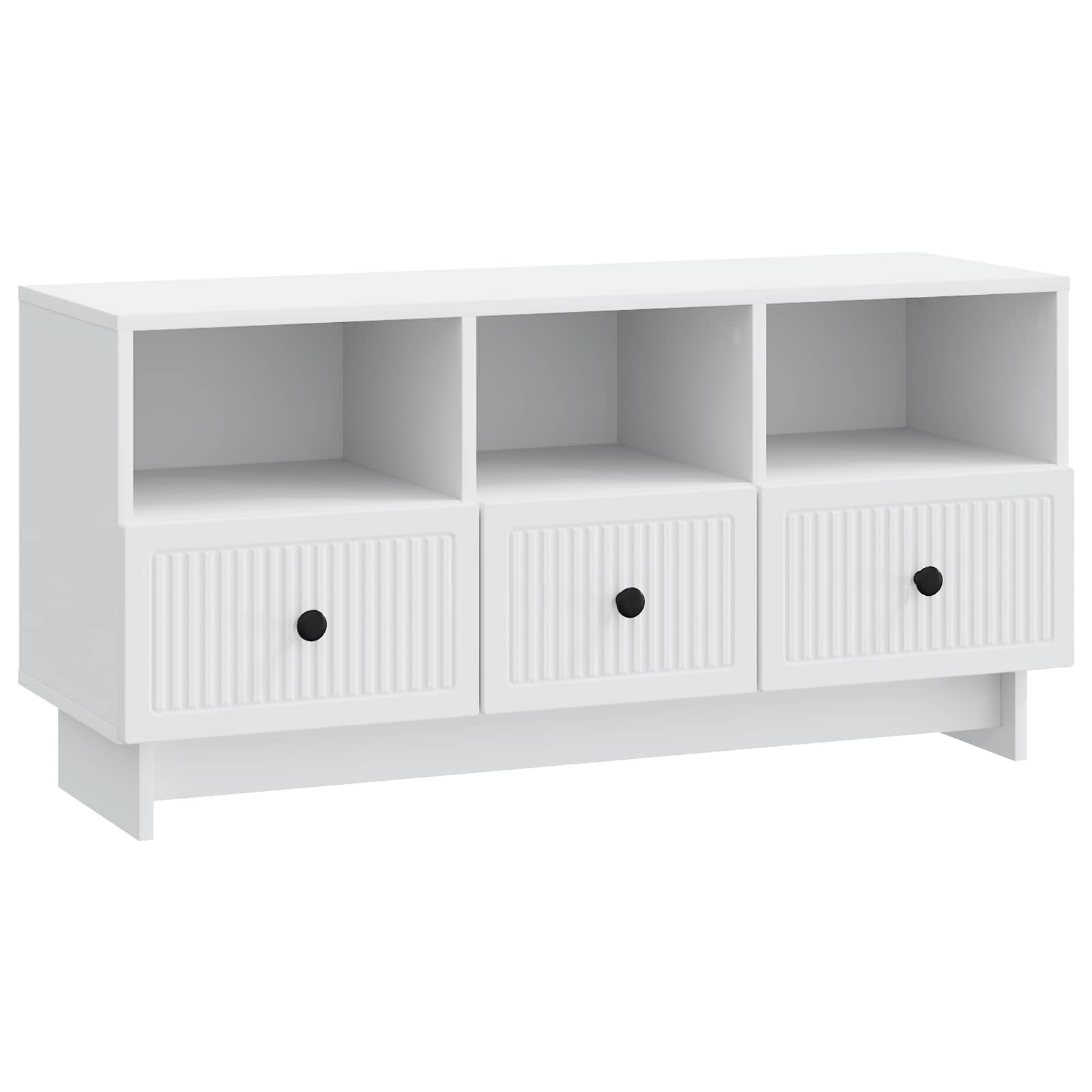Meuble TV Blanc 102 x 34,5 x 50 cm Bois d'ingénierie - XIOS