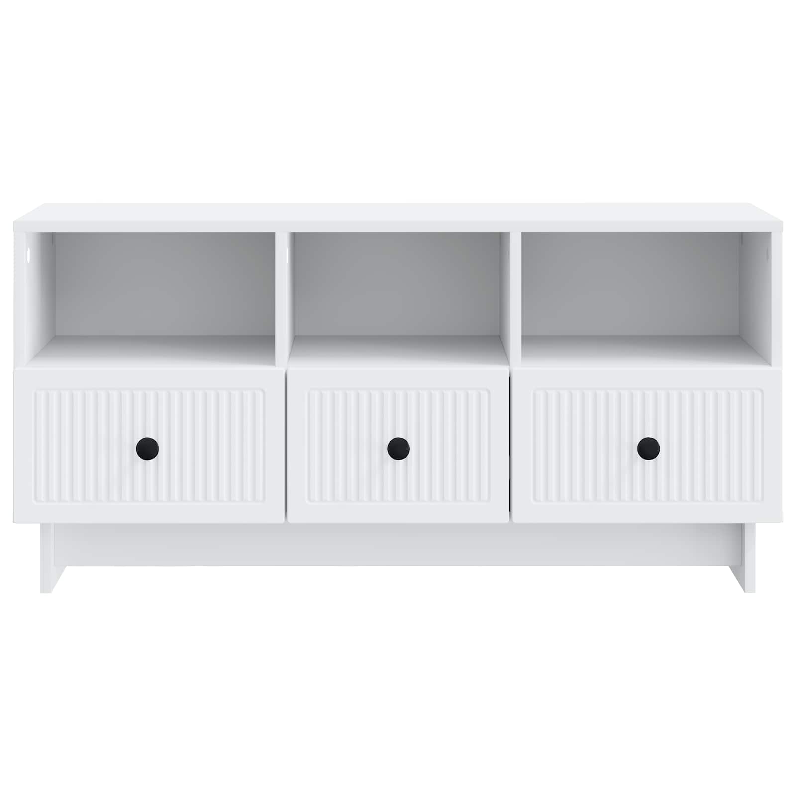 Meuble TV Blanc 102 x 34,5 x 50 cm Bois d'ingénierie - XIOS