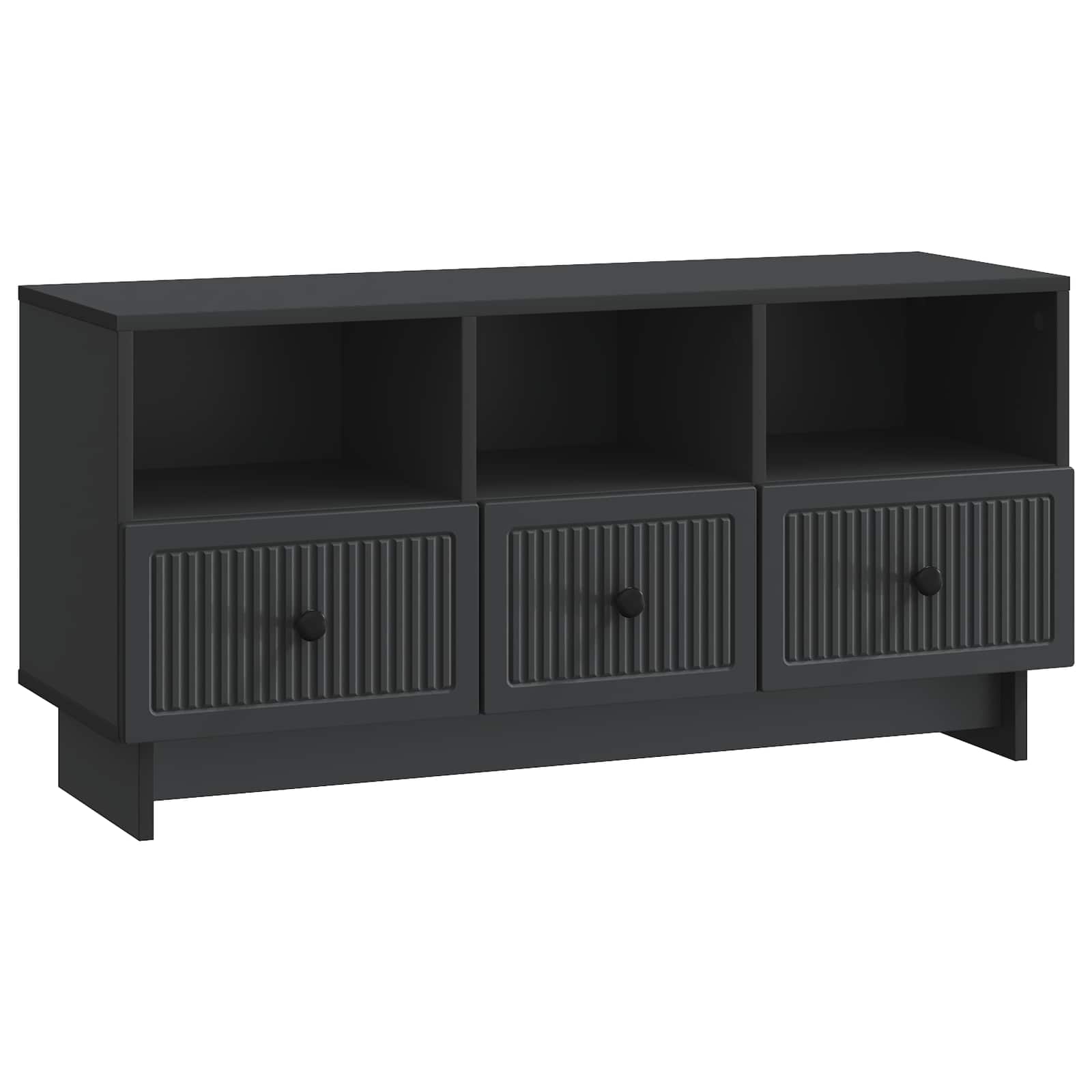 Meuble TV avec tiroir Noir 102 x 34,5 x 50 cm Bois d'ingénierie - XIOS