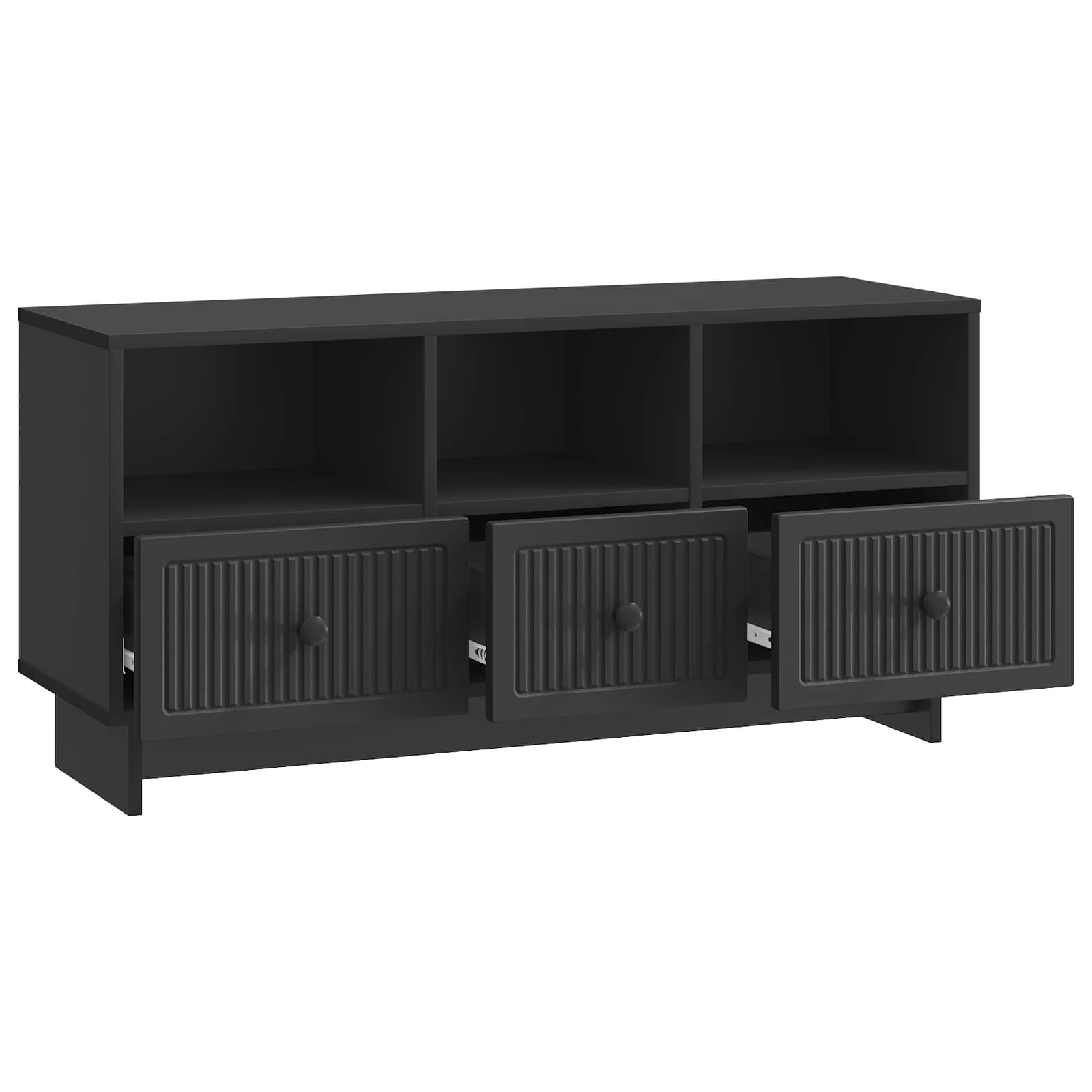 Meuble TV avec tiroir Noir 102 x 34,5 x 50 cm Bois d'ingénierie - XIOS