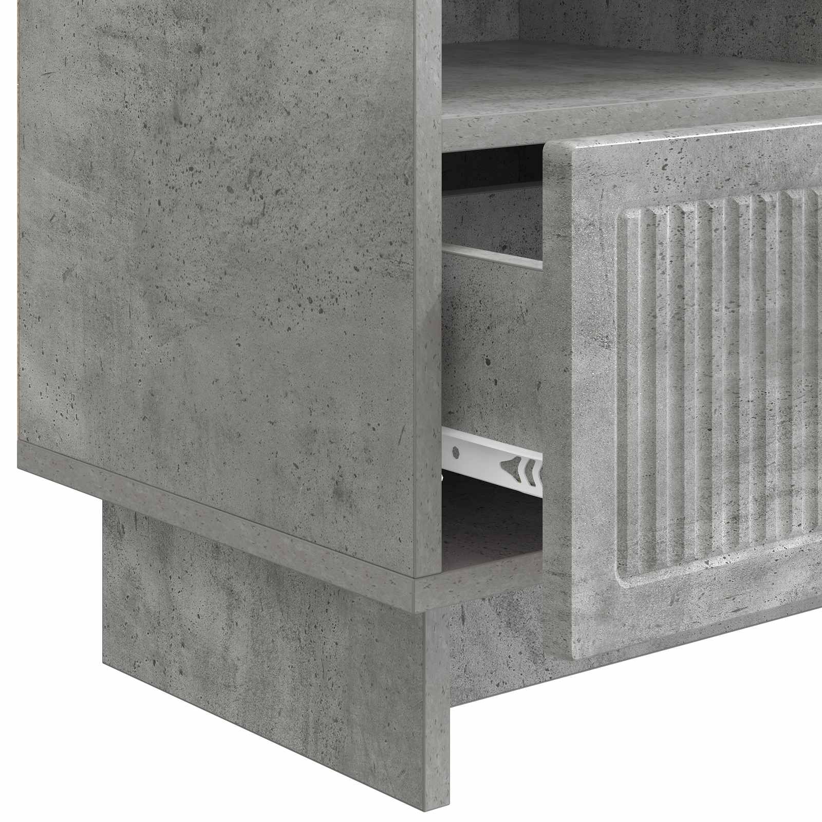 Meuble TV Gris béton 102 x 34,5 x 50 cm Bois d'ingénierie - XIOS