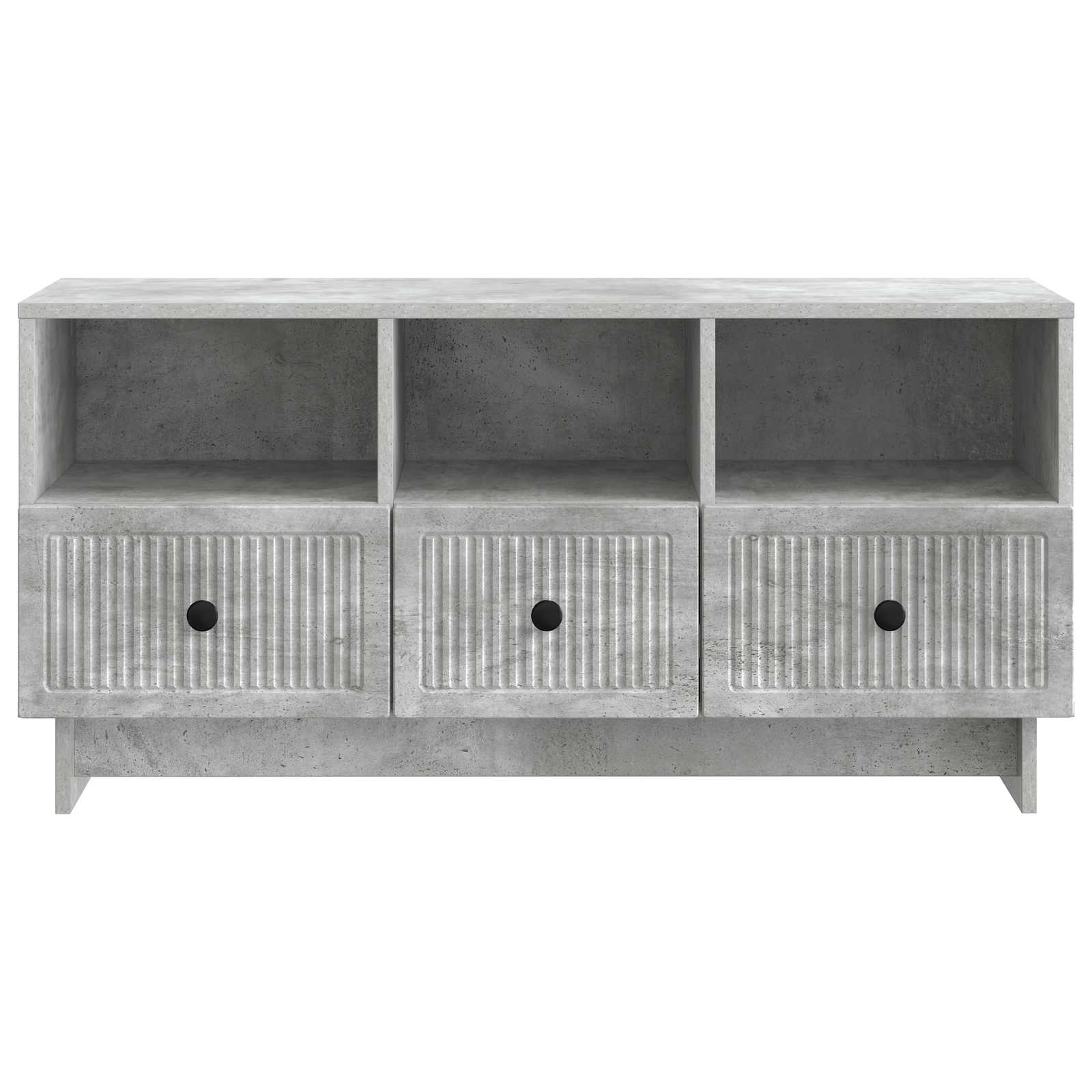 Meuble TV Gris béton 102 x 34,5 x 50 cm Bois d'ingénierie - XIOS
