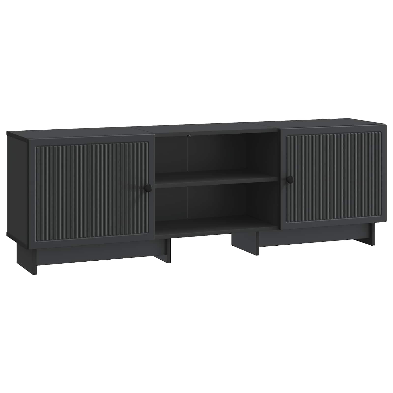 Meuble TV Noir 150 x 31 x 50 cm Bois d’ingénierie - XIOS
