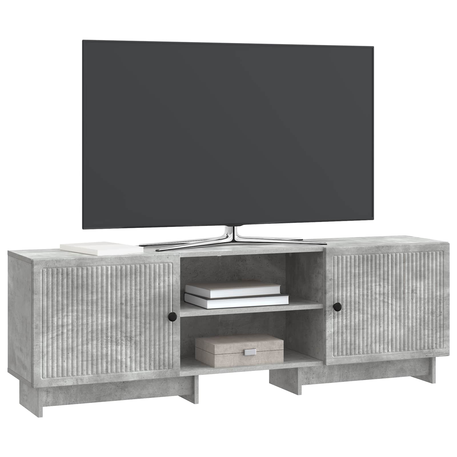 Meuble TV Gris Béton 150 x 31 x 50 cm Bois d’ingénierie - XIOS