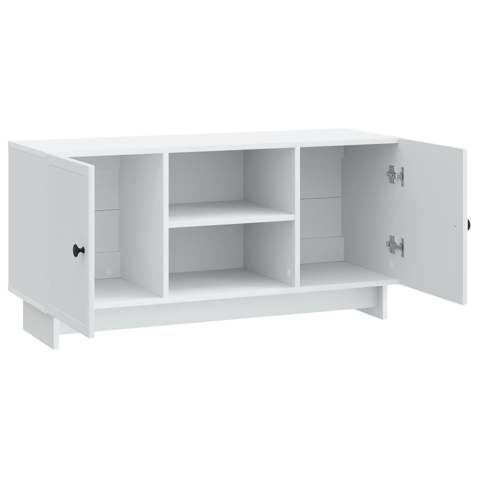 Meuble TV 102 x 34,5 x 50 cm Blanc Bois d'ingénierie - XIOS