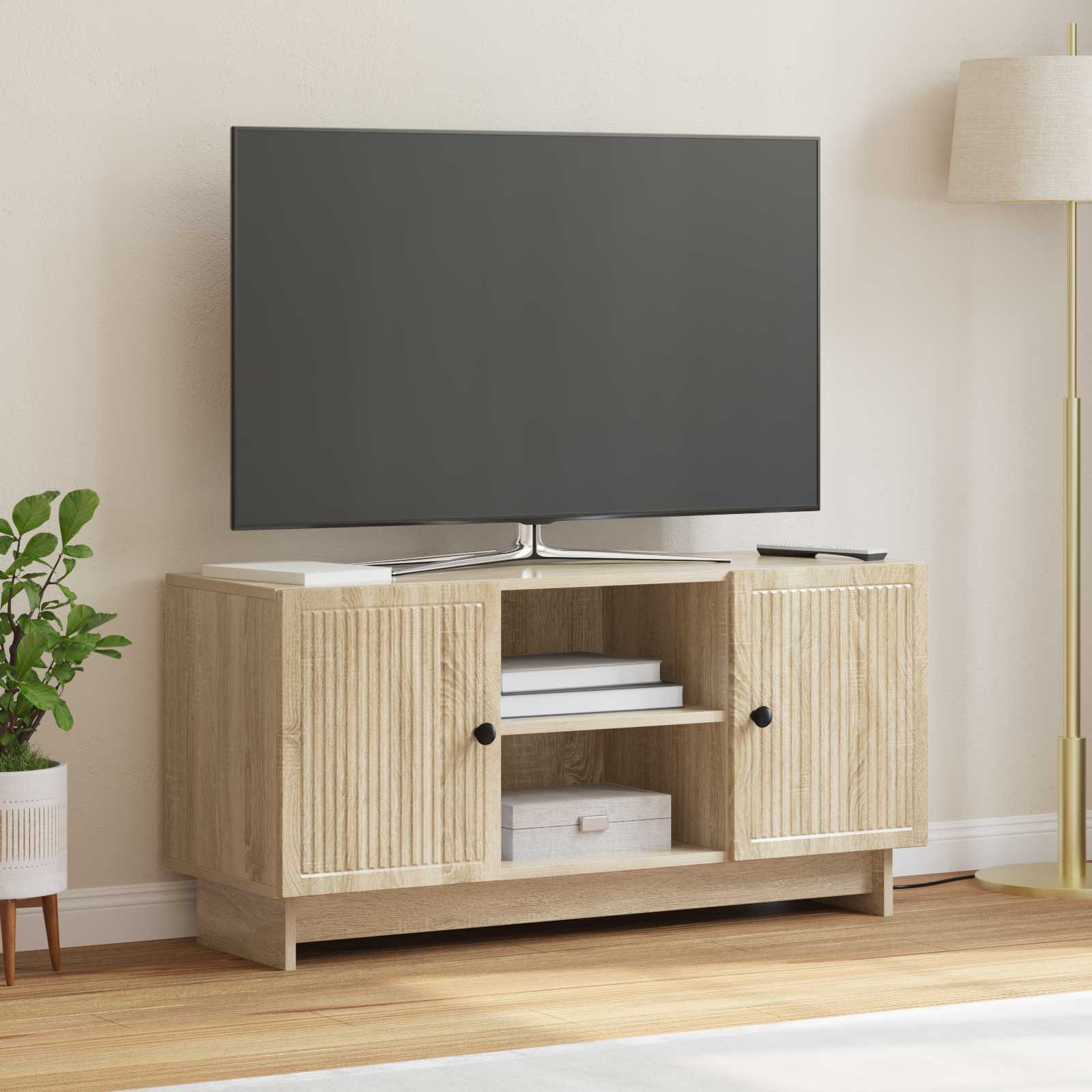 Meuble TV Chêne Sonoma 102 x 34,5 x 50 cm Bois d'ingénierie - XIOS