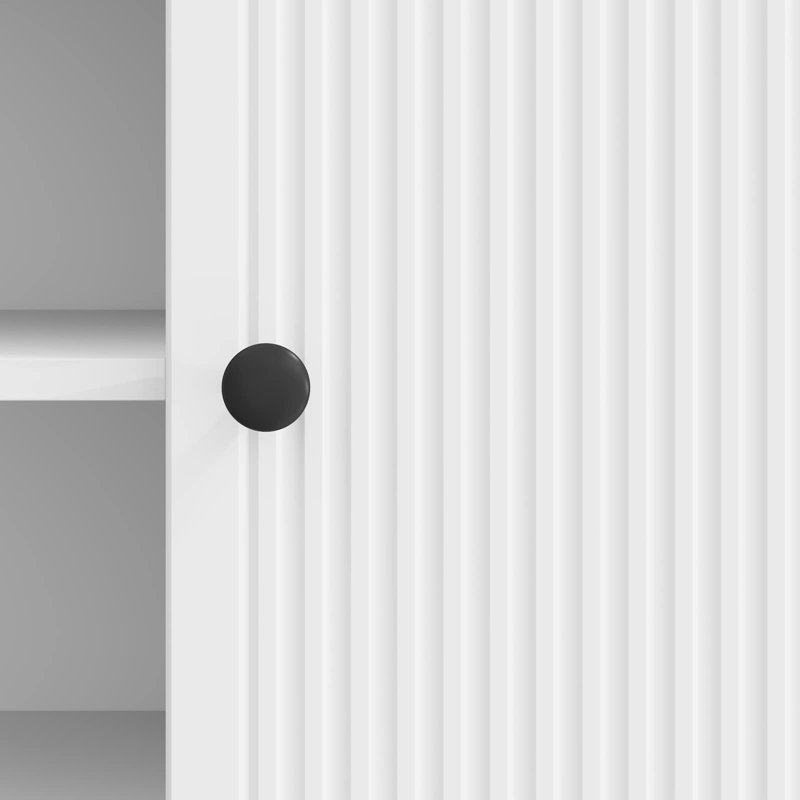 Meuble TV Blanc brillant 102 x 34,5 x 50 cm Bois d'ingénierie - XIOS