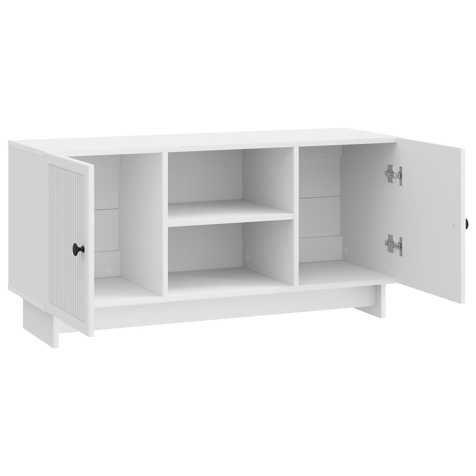 Meuble TV Blanc brillant 102 x 34,5 x 50 cm Bois d'ingénierie - XIOS