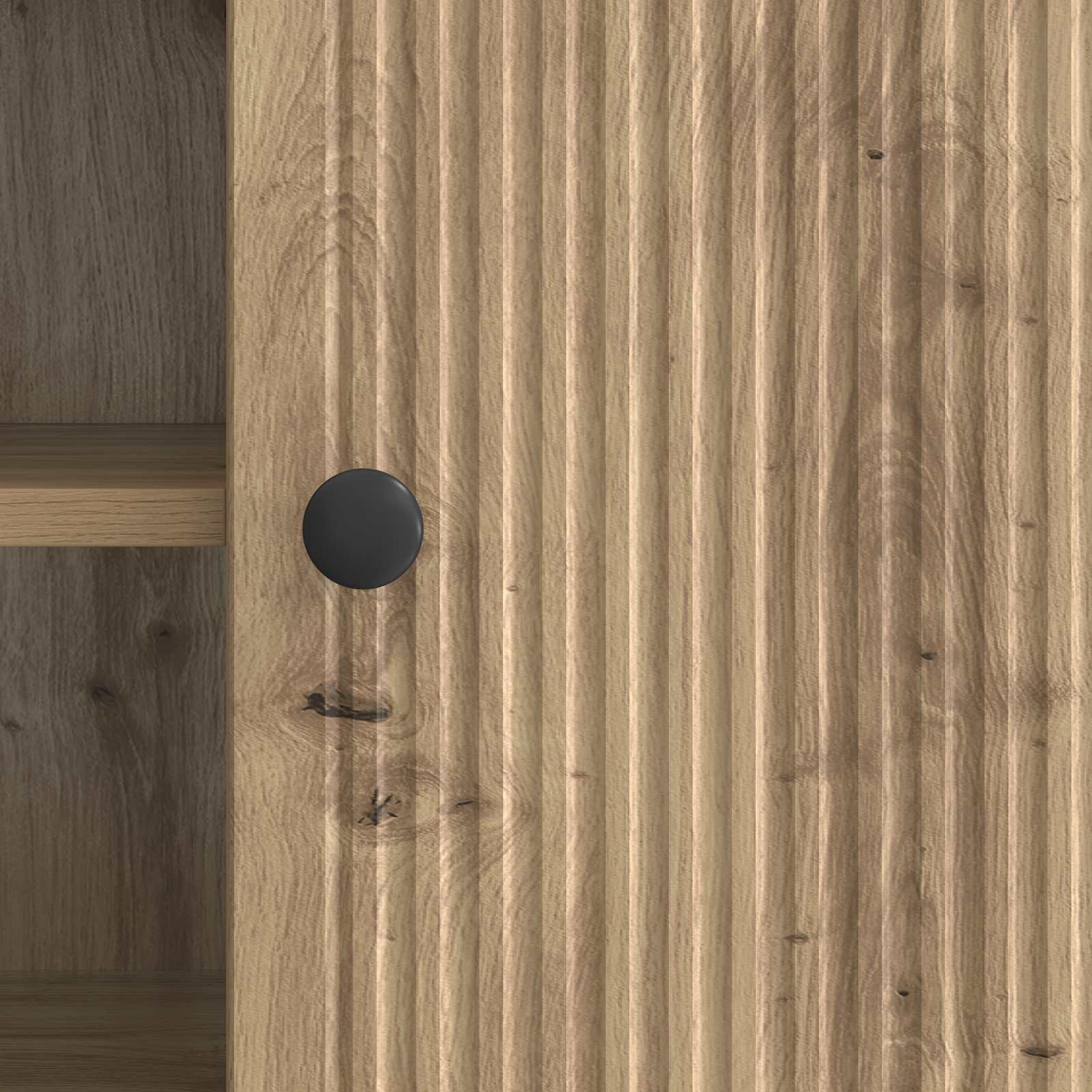 Meuble TV Chêne artisanal 102 x 34,5 x 50 cm Bois d'ingénierie - XIOS