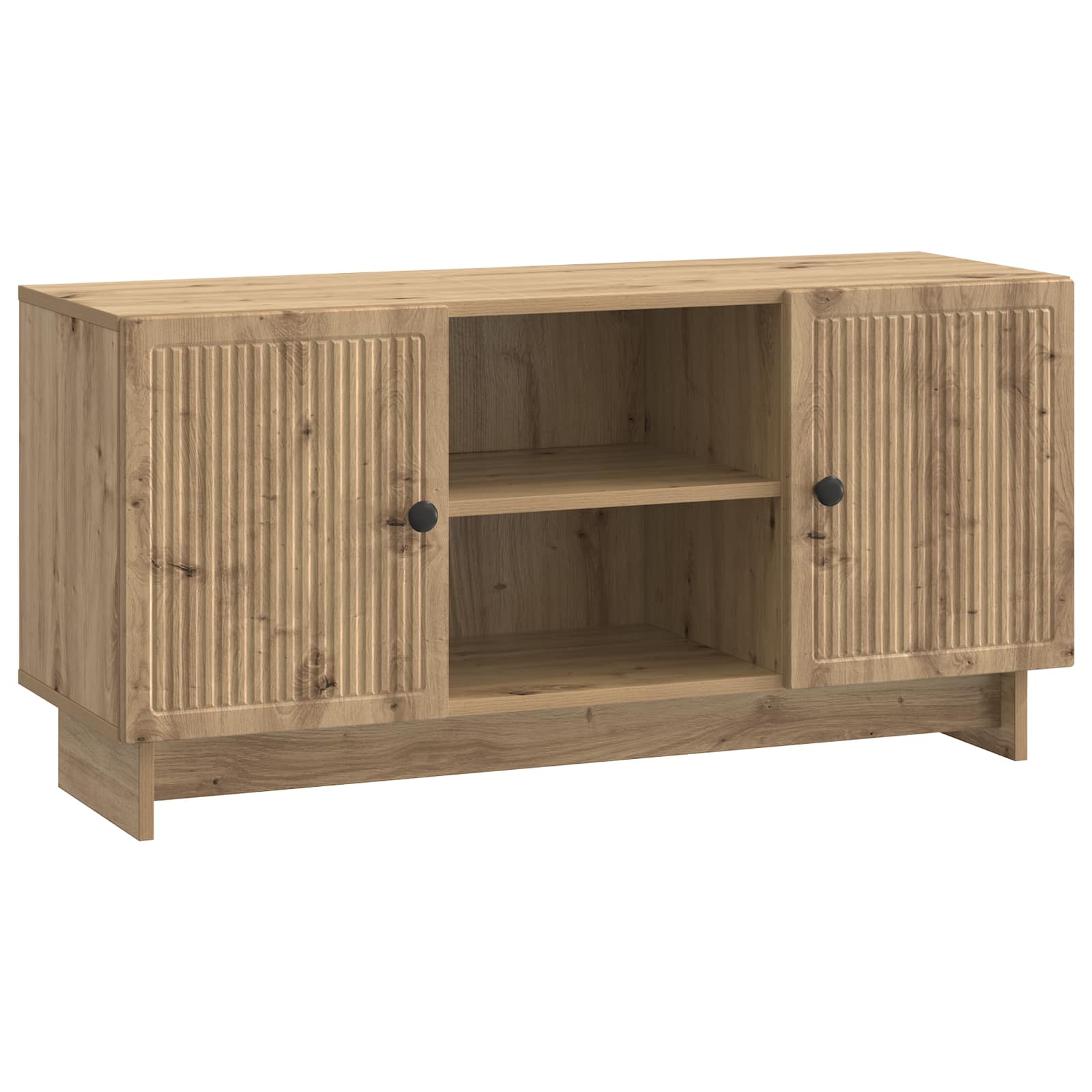 Meuble TV Chêne artisanal 102 x 34,5 x 50 cm Bois d'ingénierie - XIOS