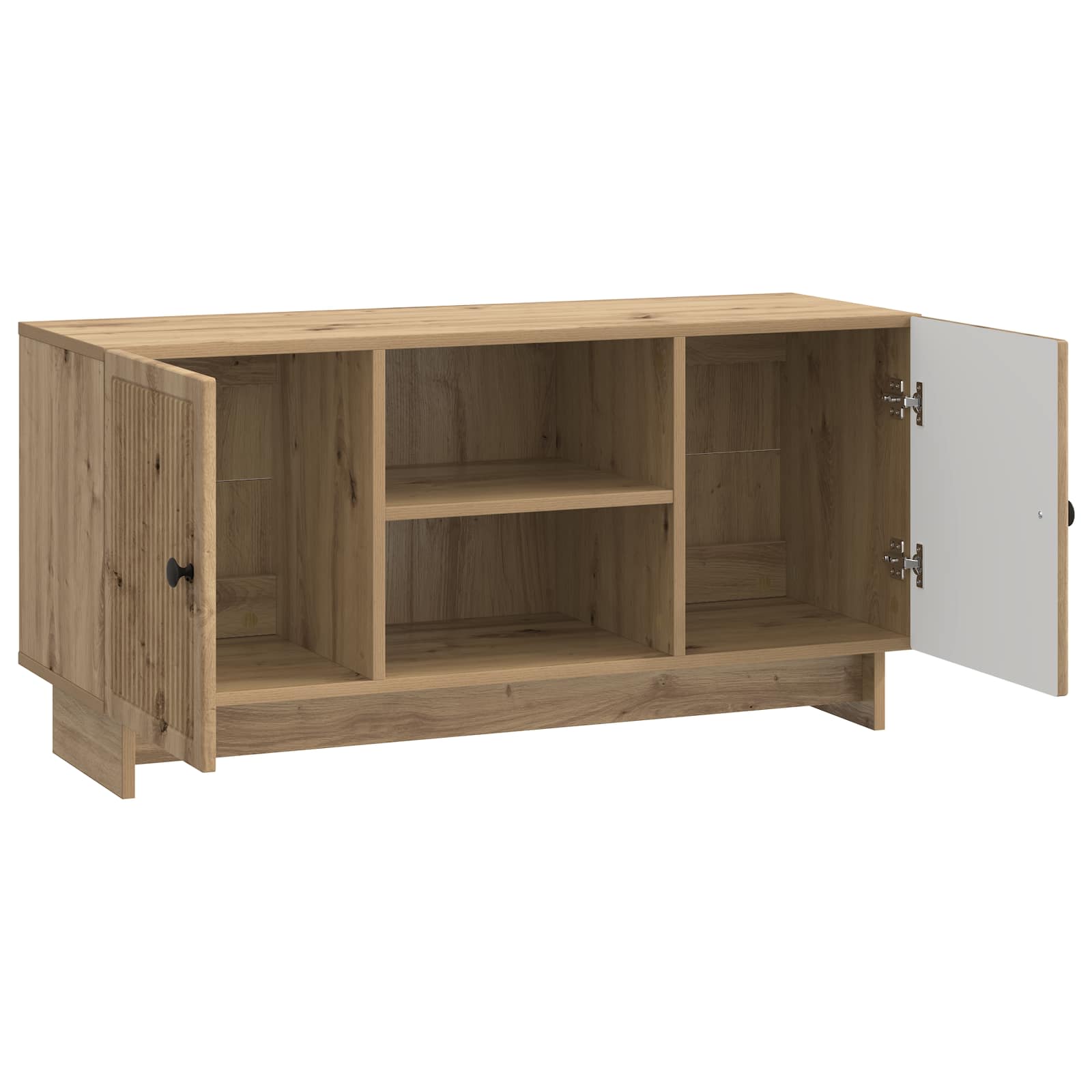 Meuble TV Chêne artisanal 102 x 34,5 x 50 cm Bois d'ingénierie - XIOS