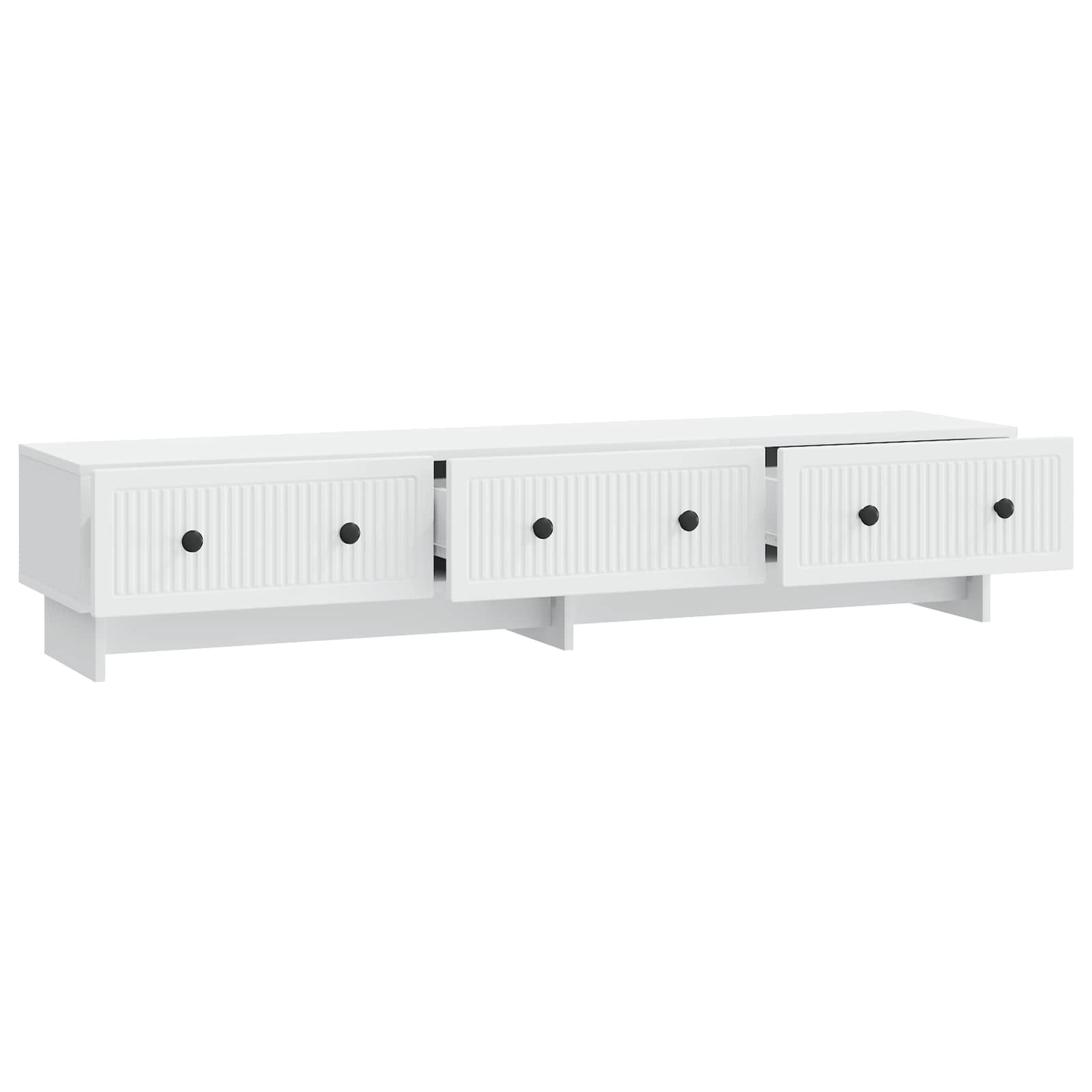 Meuble TV Blanc 147 x 34,5 x 30 cm Bois d'ingénierie - XIOS