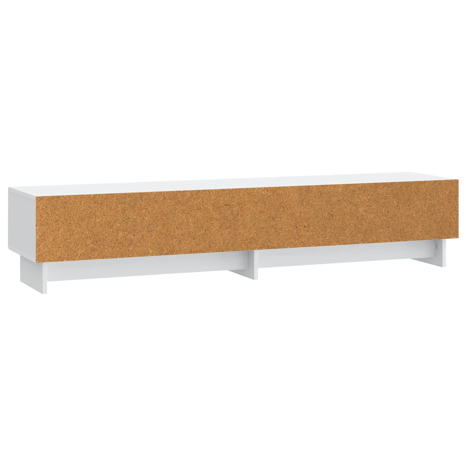Meuble TV Blanc 147 x 34,5 x 30 cm Bois d'ingénierie - XIOS