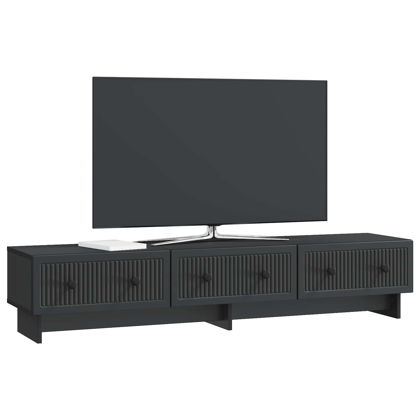 Meuble TV avec tiroir Noir 147 x 34,5 x 30 cm Bois d'ingénierie - XIOS