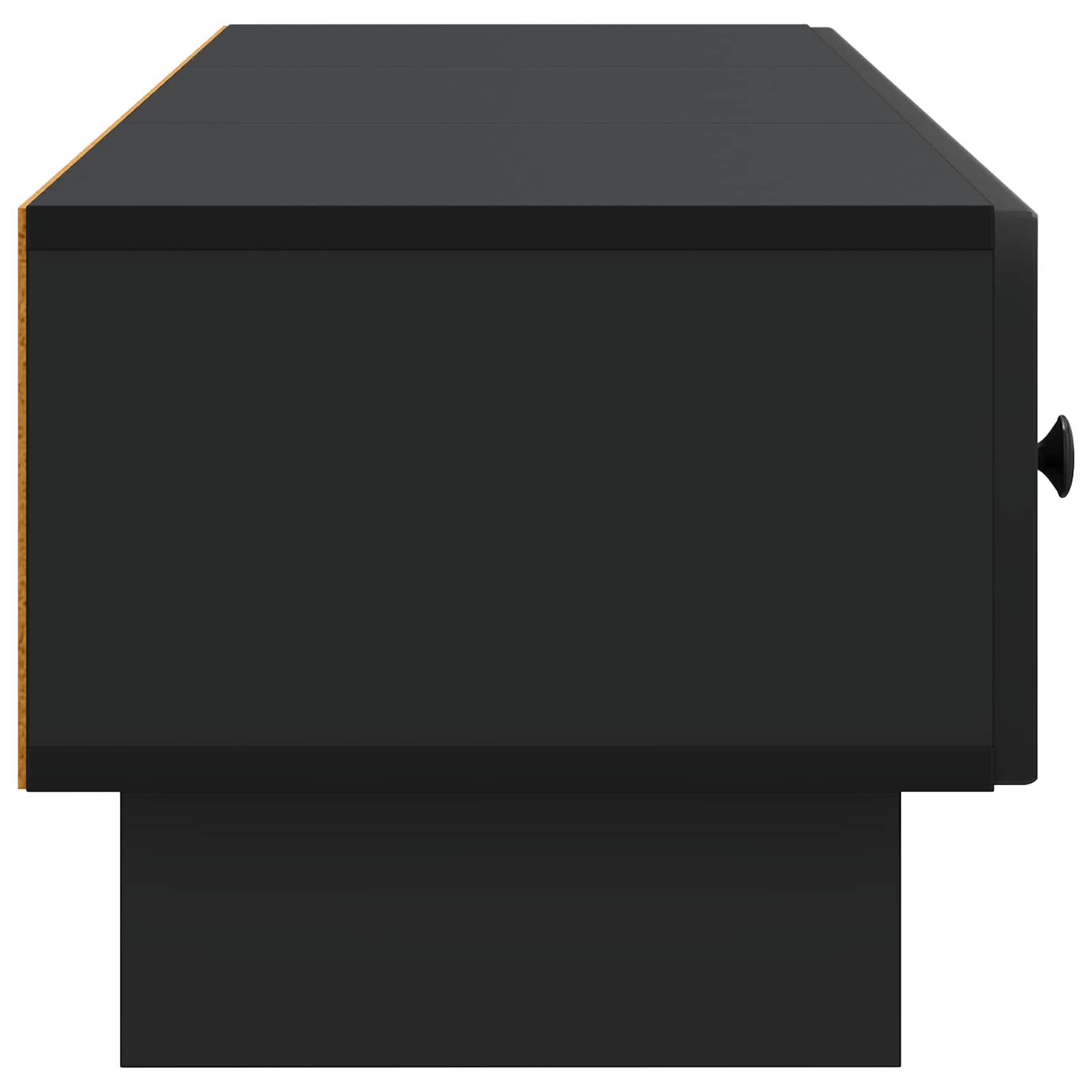 Meuble TV avec tiroir Noir 147 x 34,5 x 30 cm Bois d'ingénierie - XIOS