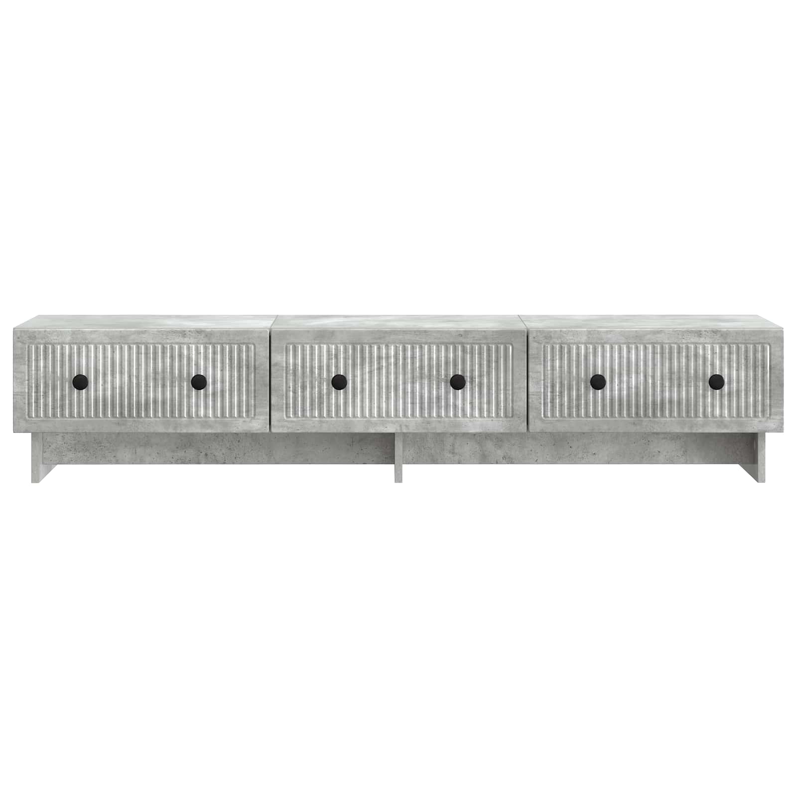 Meuble TV Gris béton 147 x 34,5 x 30 cm Bois d'ingénierie - XIOS