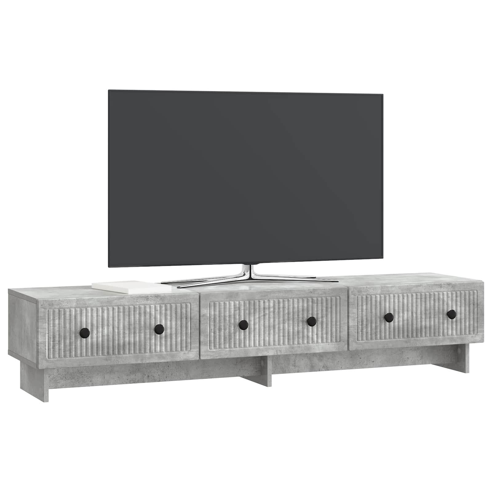 Meuble TV Gris béton 147 x 34,5 x 30 cm Bois d'ingénierie - XIOS