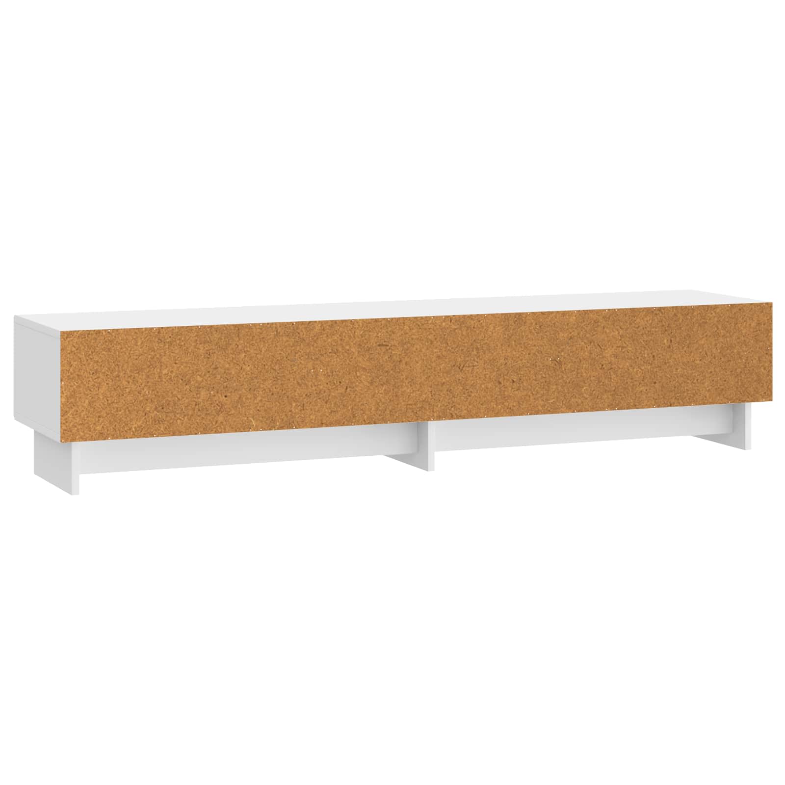 Meuble TV Blanc brillant 147 x 34,5 x 30 cm Bois d'ingénierie - XIOS