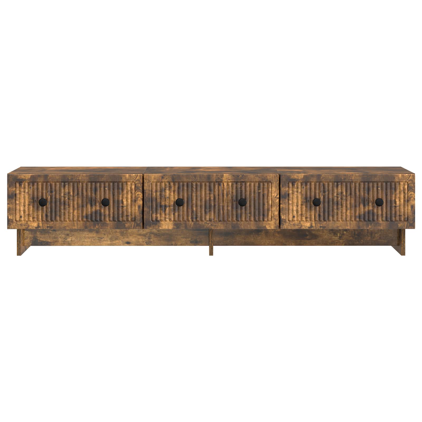 Meuble TV Chêne fumé 147 x 34,5 x 30 cm Bois d'ingénierie - XIOS