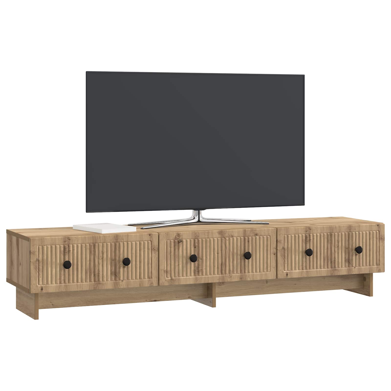 Meuble TV Chêne artisanal 147 x 34,5 x 30 cm Bois d'ingénierie - XIOS