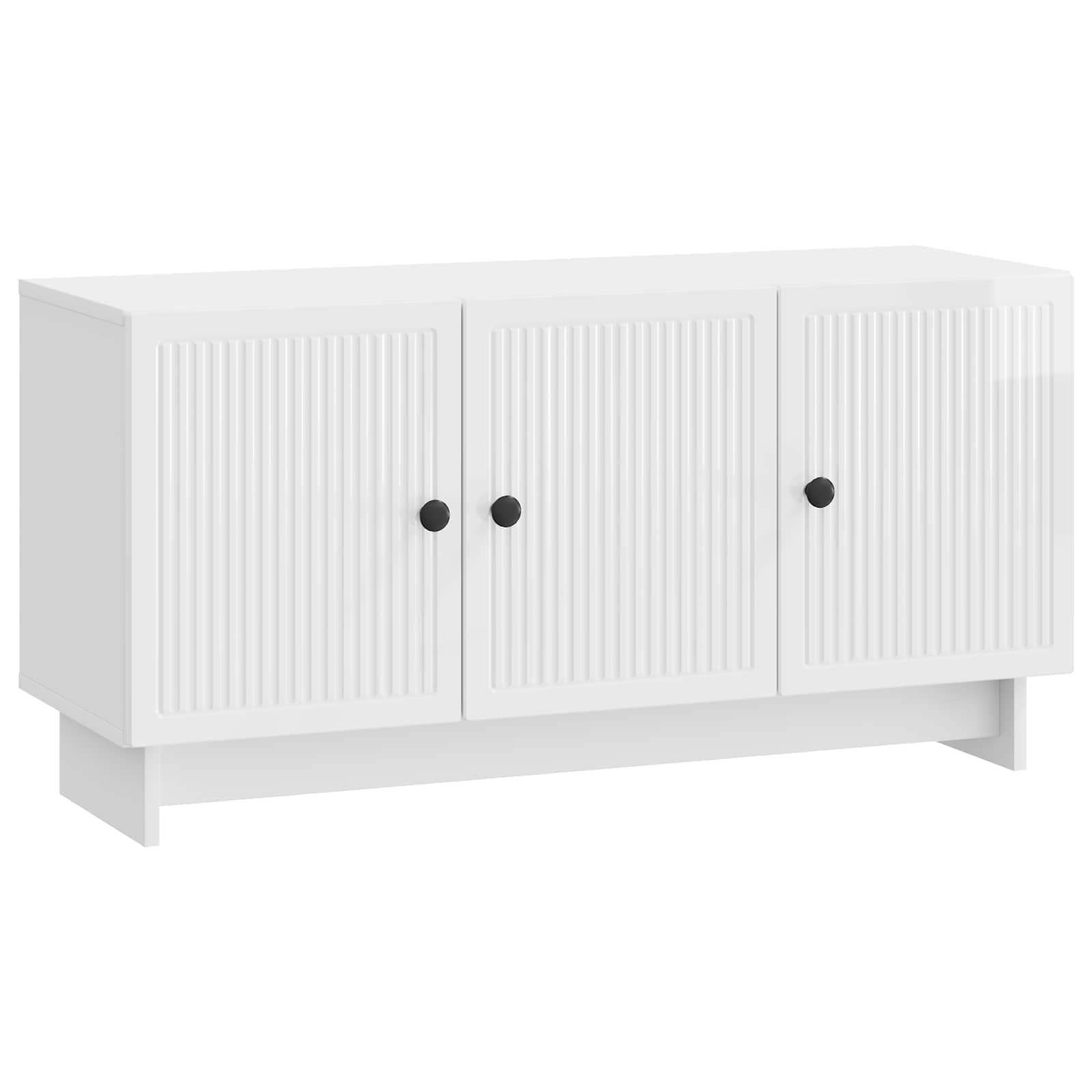 Meuble TV Blanc brillant 99 x 34,5 x 50 cm Bois d'ingénierie - XIOS