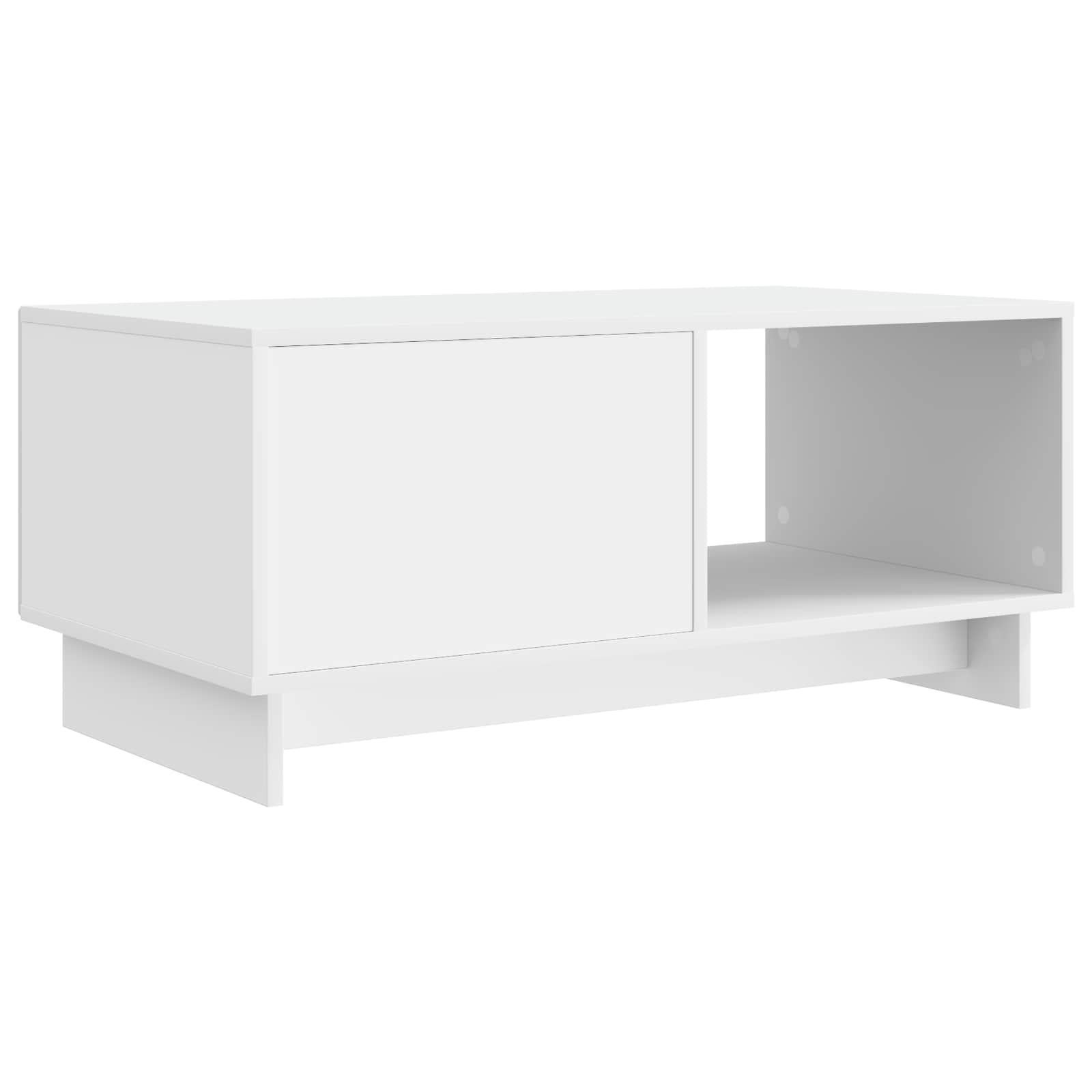 Table basse Blanc 90 x 50 x 40 cm Bois d'ingénierie - XIOS