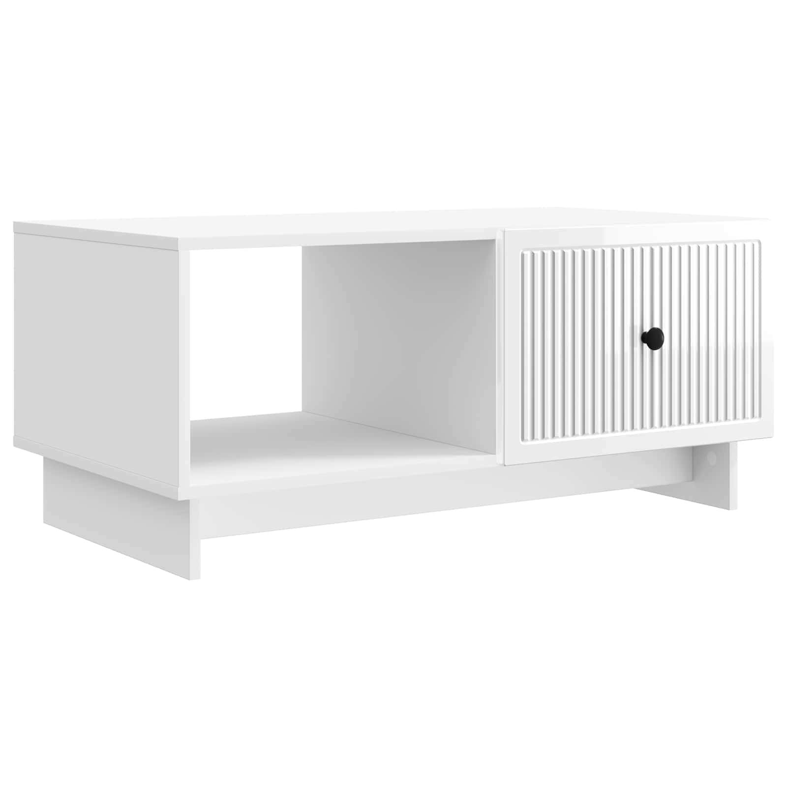 Table basse Blanc brillant 90 x 50 x 40 cm Bois d'ingénierie - XIOS