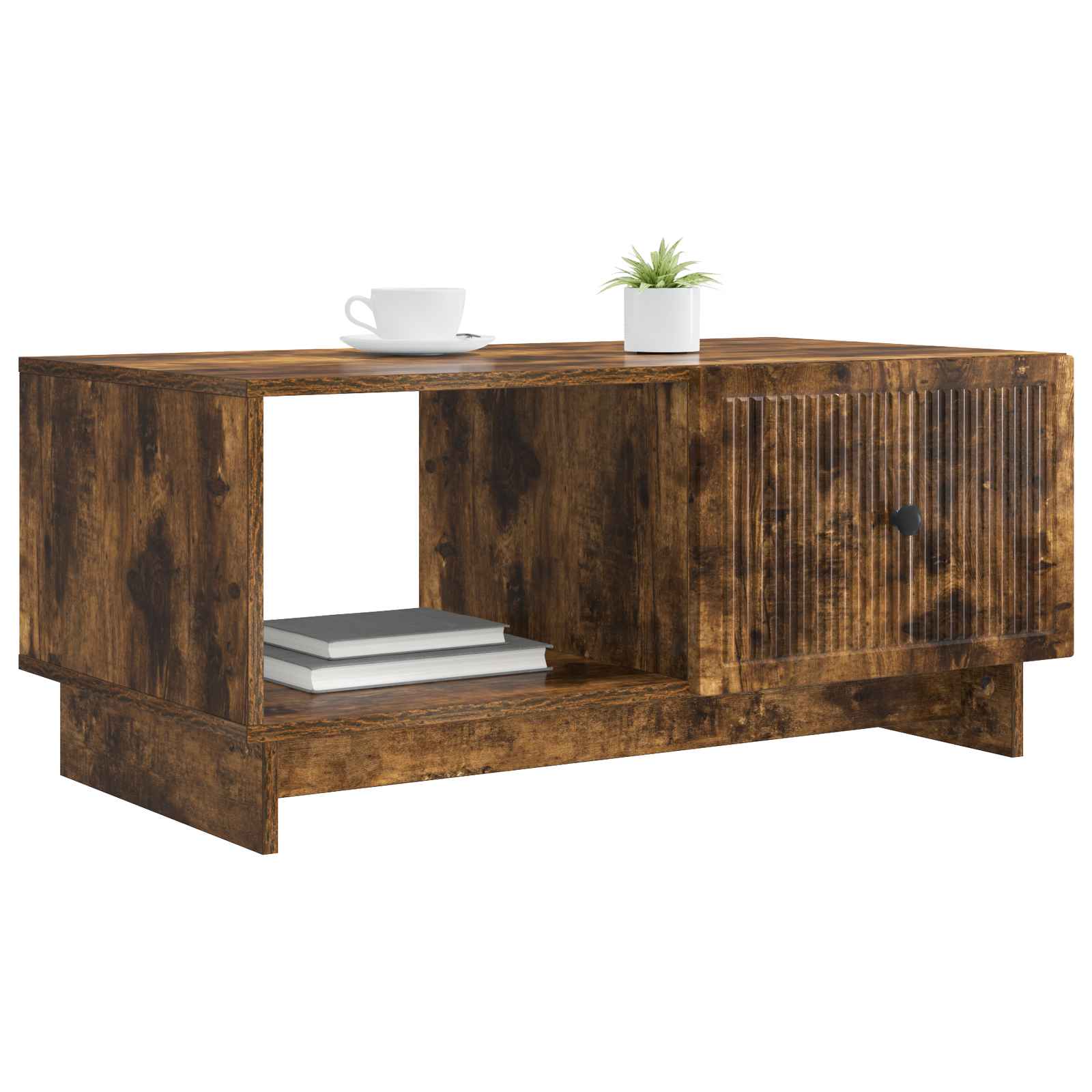 Table basse Chêne fumé 90 x 50 x 40 cm Bois d'ingénierie - XIOS