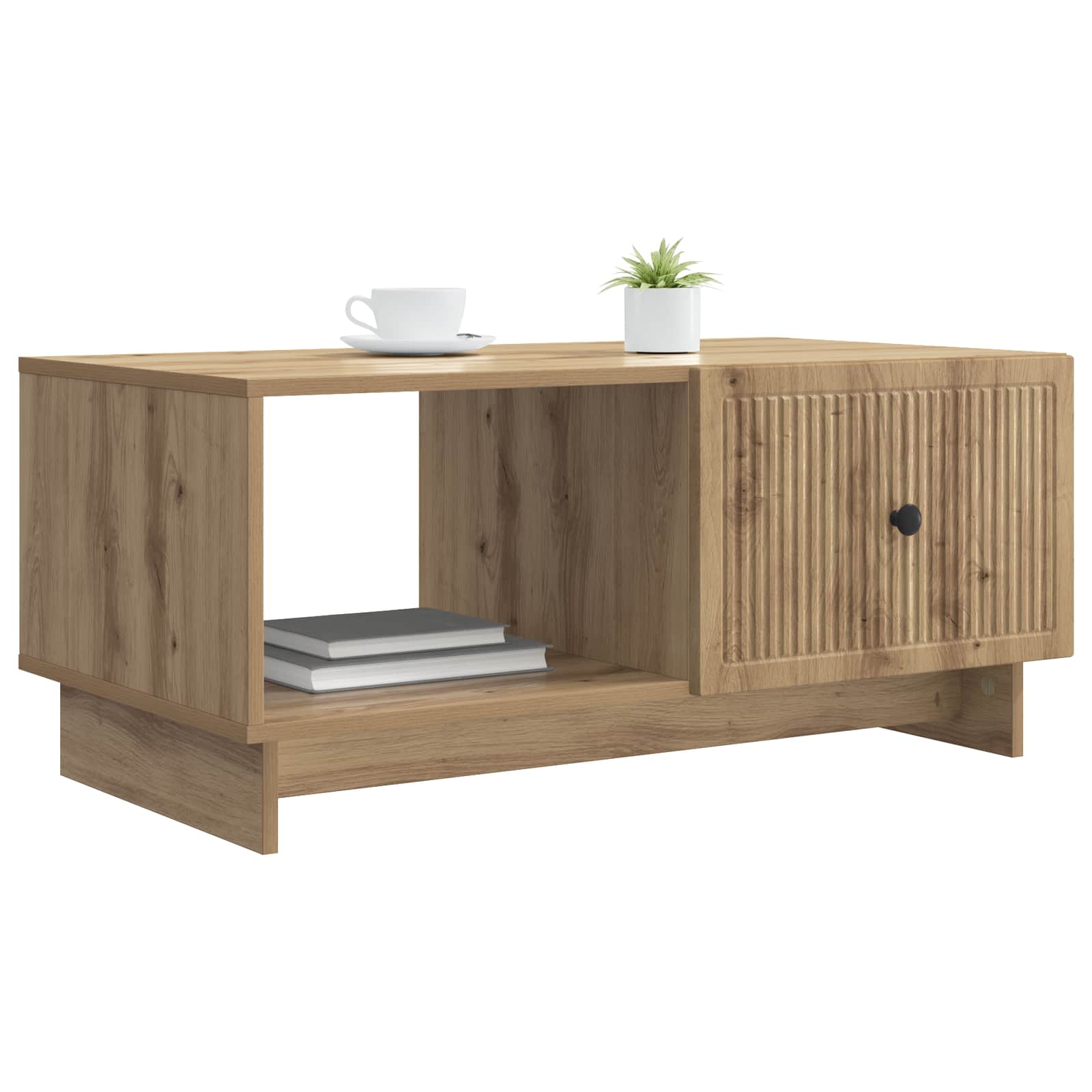Table basse Chêne artisanal 90 x 50 x 40 cm Bois d'ingénierie - XIOS