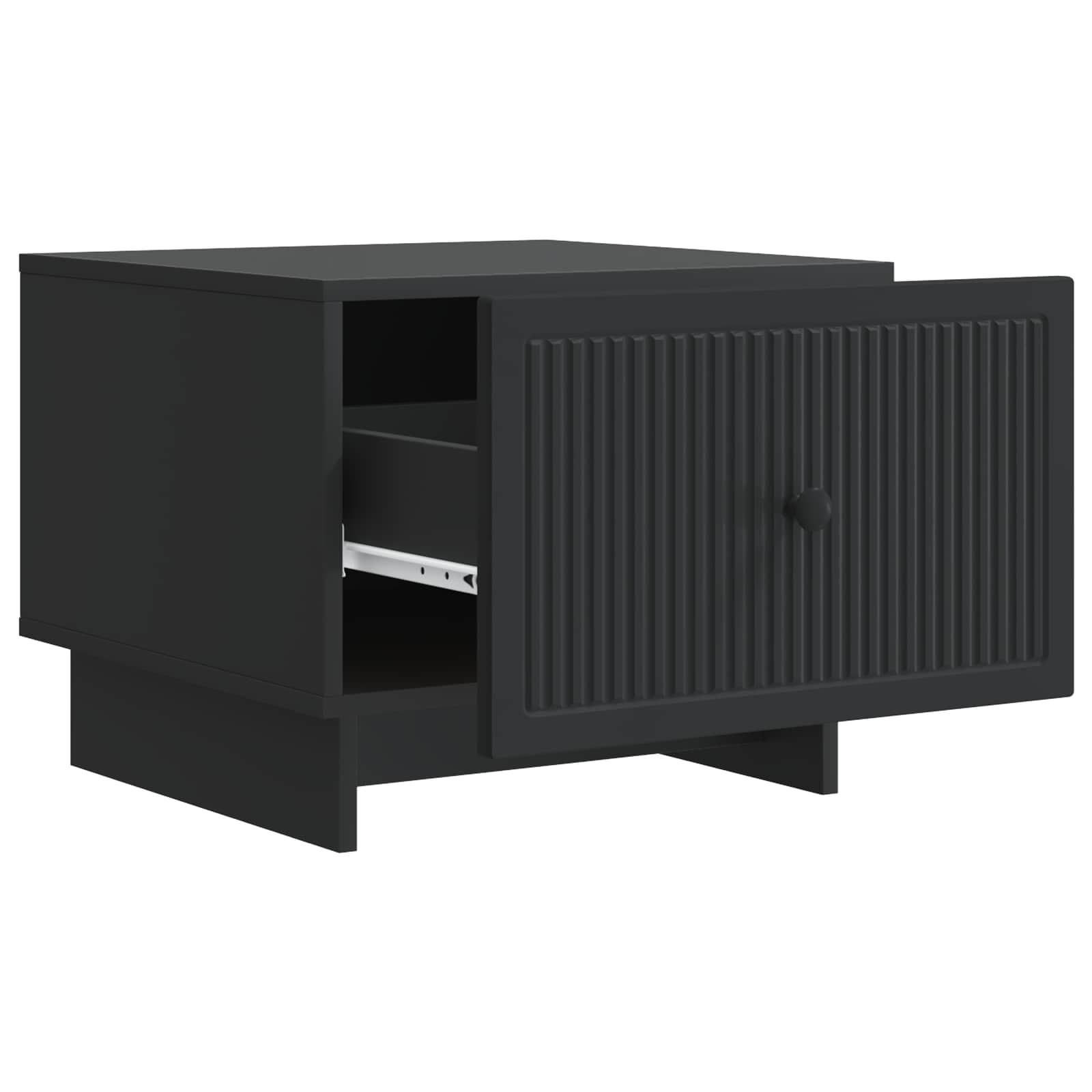 Table basse avec tiroir Noir 49 x 50 x 40 cm Bois d'ingénierie - XIOS
