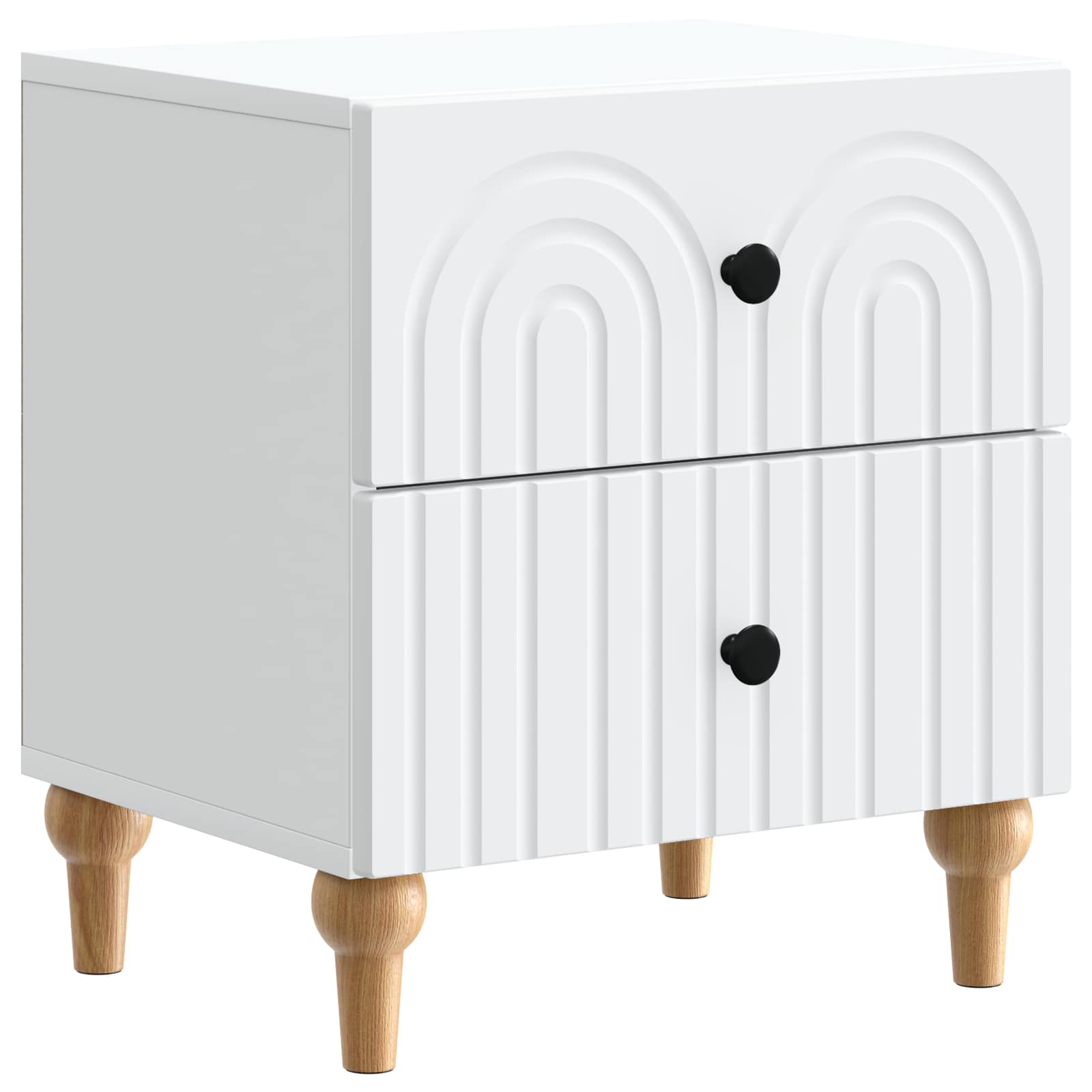 Cabinet de chevet avec tiroir 2 pcs Blanc 43 x 34,5 x 48 cm - XIOS