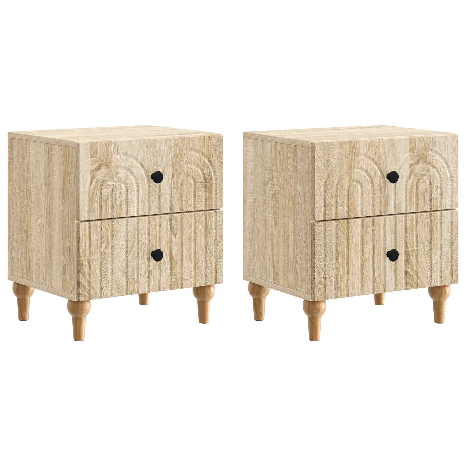 Cabinet de chevet 2 pcs Chêne Sonoma 43 x 34,5 x 48 cm - XIOS