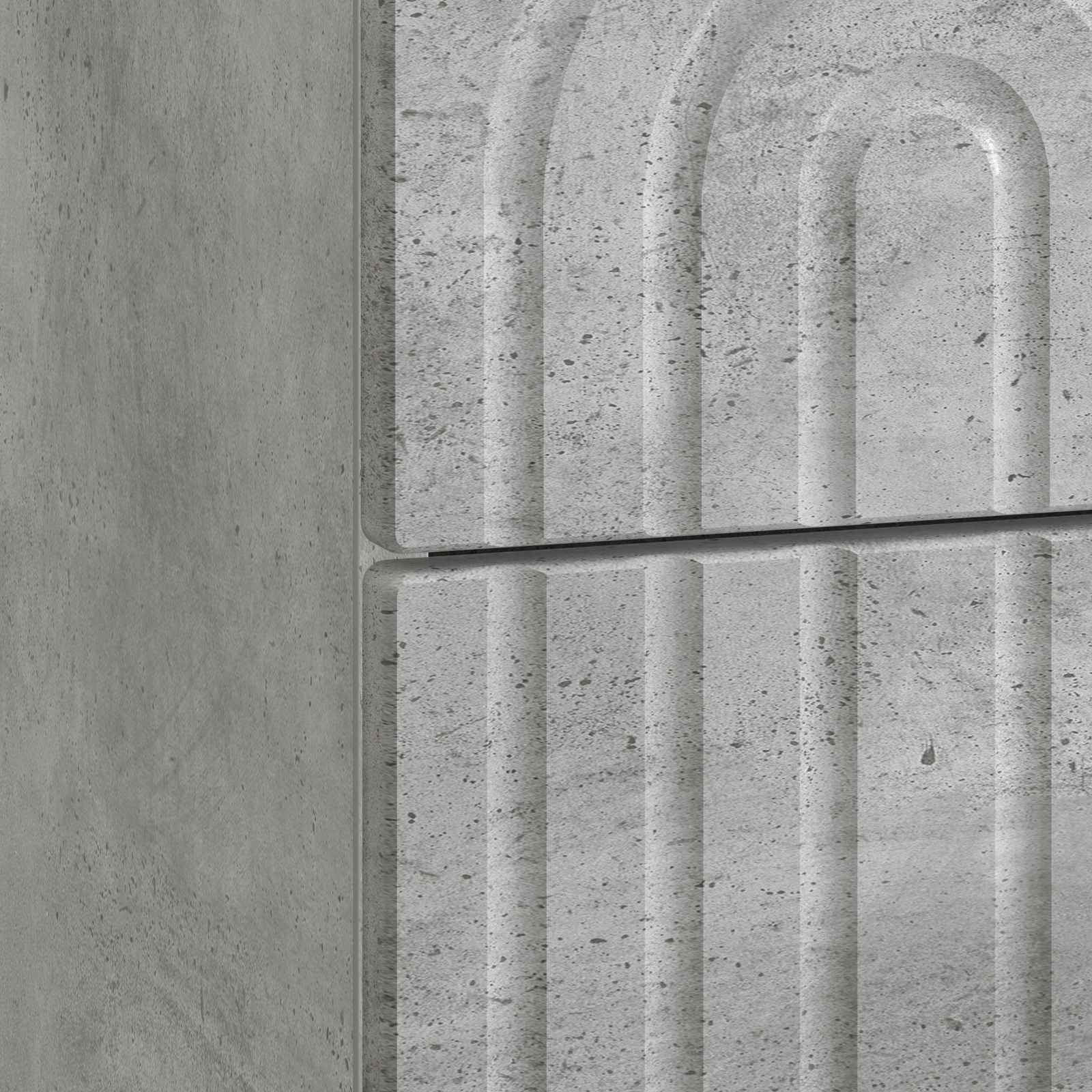 Cabinet de chevet 2 pcs Gris béton 43 x 34,5 x 48 cm - XIOS