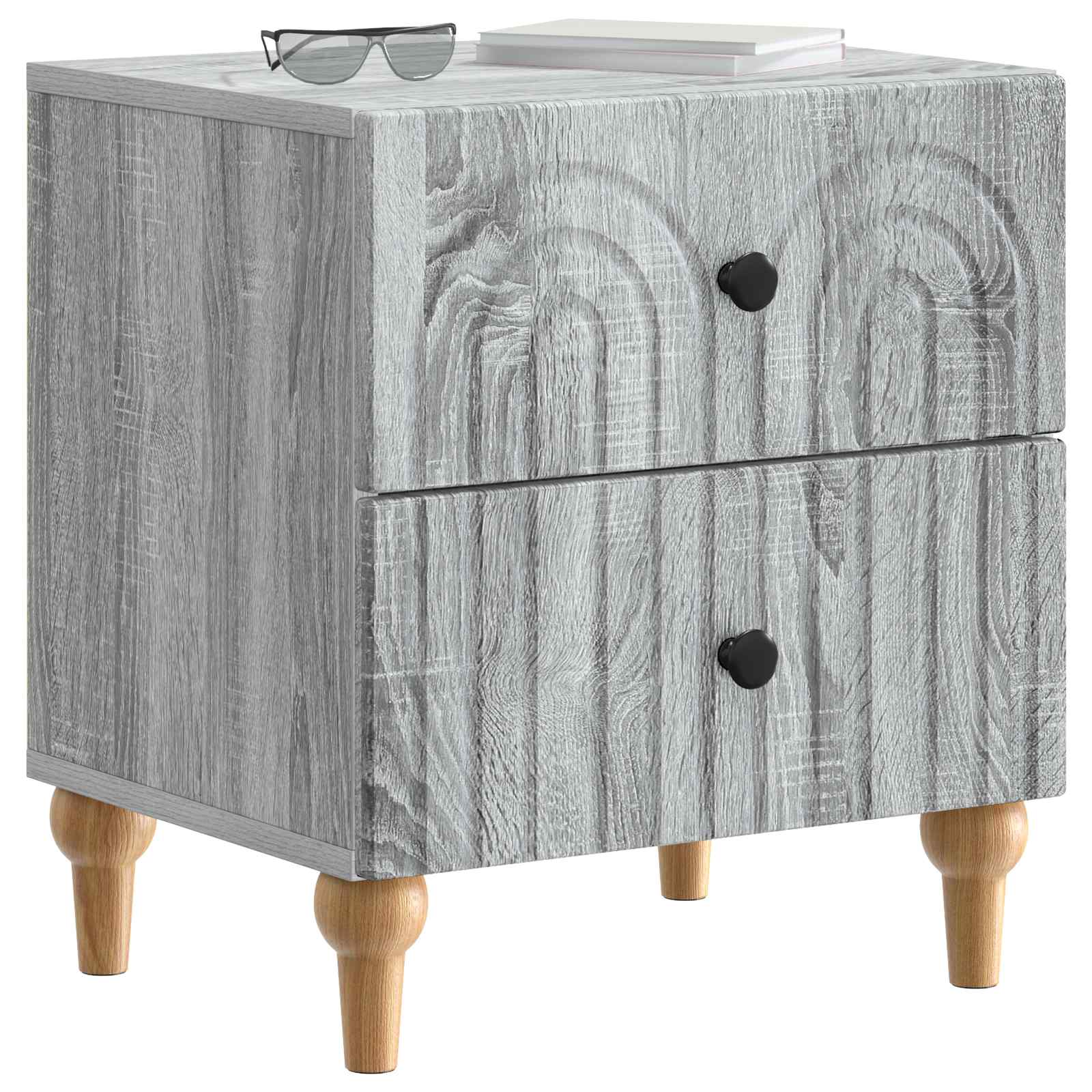 Cabinet de chevet 2 pcs Sonoma gris 43 x 34,5 x 48 cm - XIOS