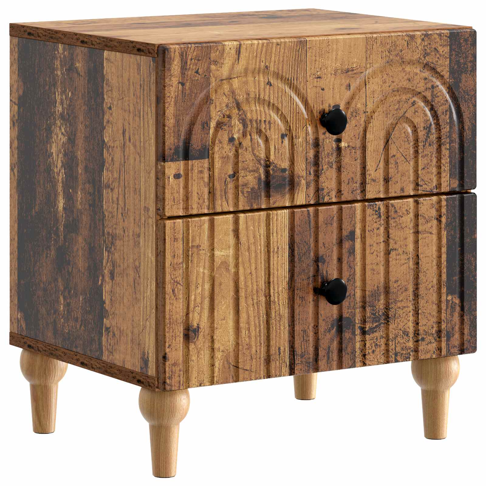 Cabinet de chevet avec tiroir Bois ancien 43 x 34,5 x 48 cm - XIOS