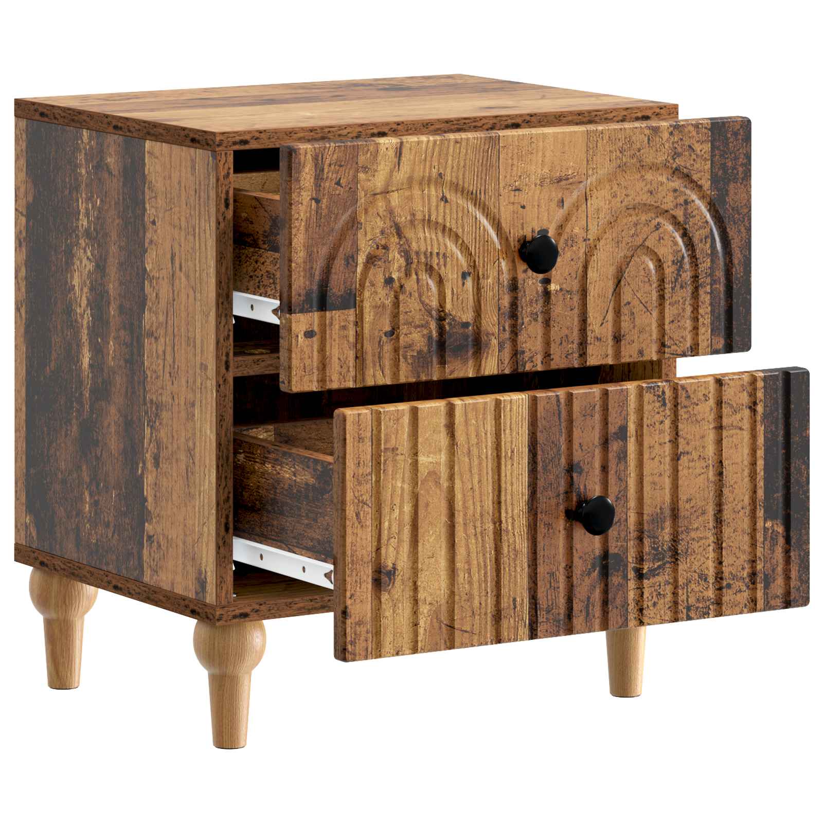 Cabinet de chevet avec tiroir Bois ancien 43 x 34,5 x 48 cm - XIOS