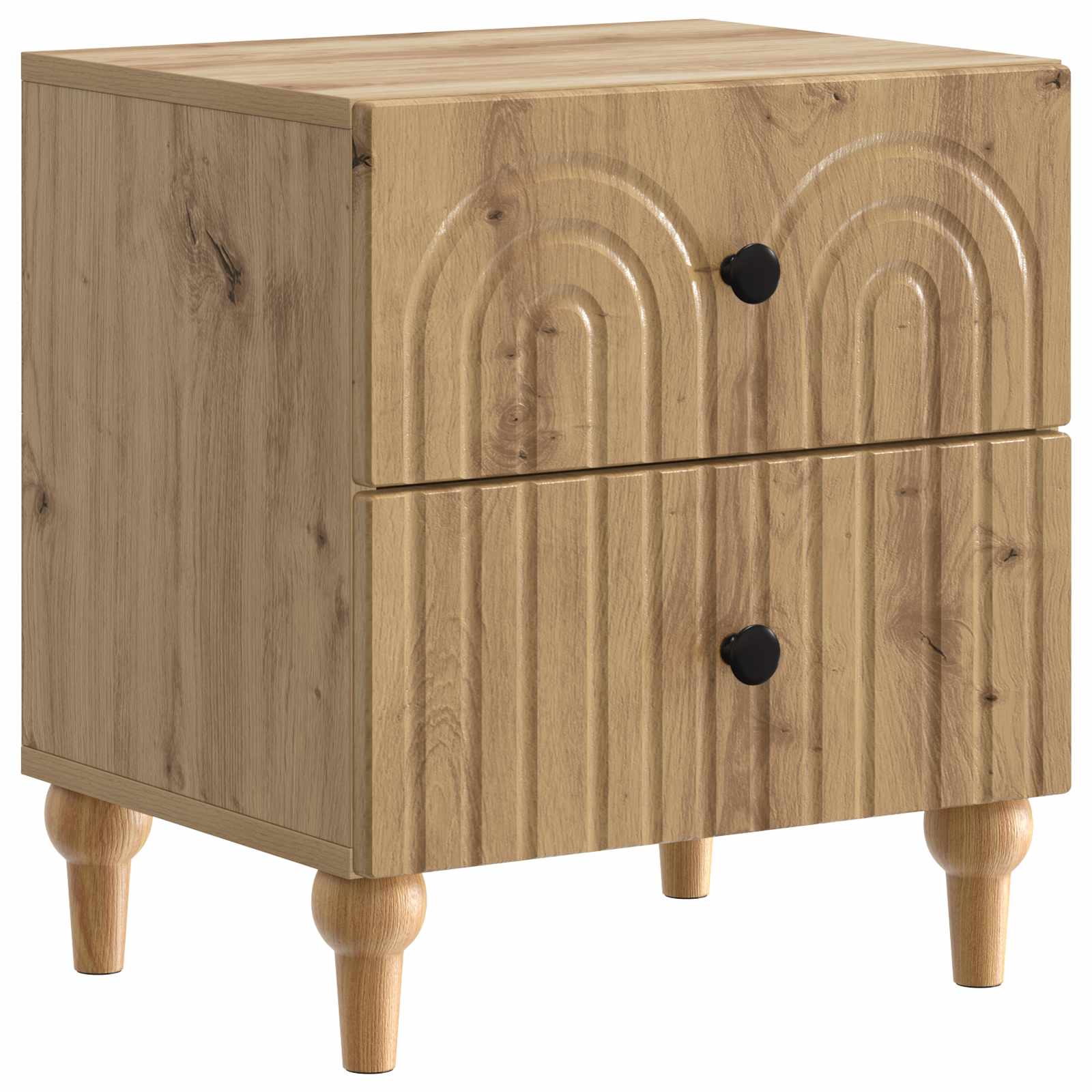 Cabinet de chevet 2 pcs Chêne artisanal 43 x 34,5 x 48 cm - XIOS