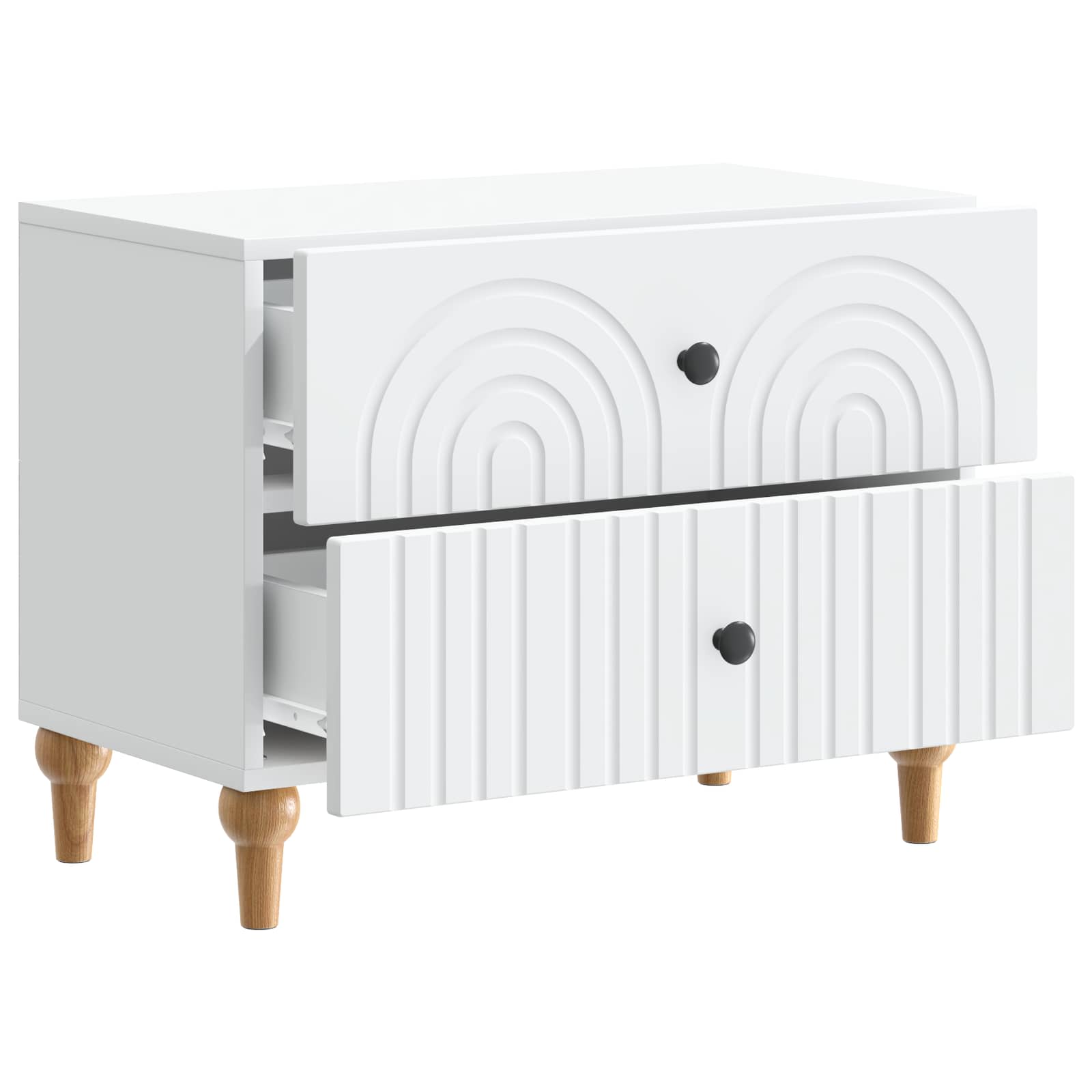 Cabinet de chevet Blanc 62 x 34,5 x 48 cm Bois d'ingénierie - XIOS
