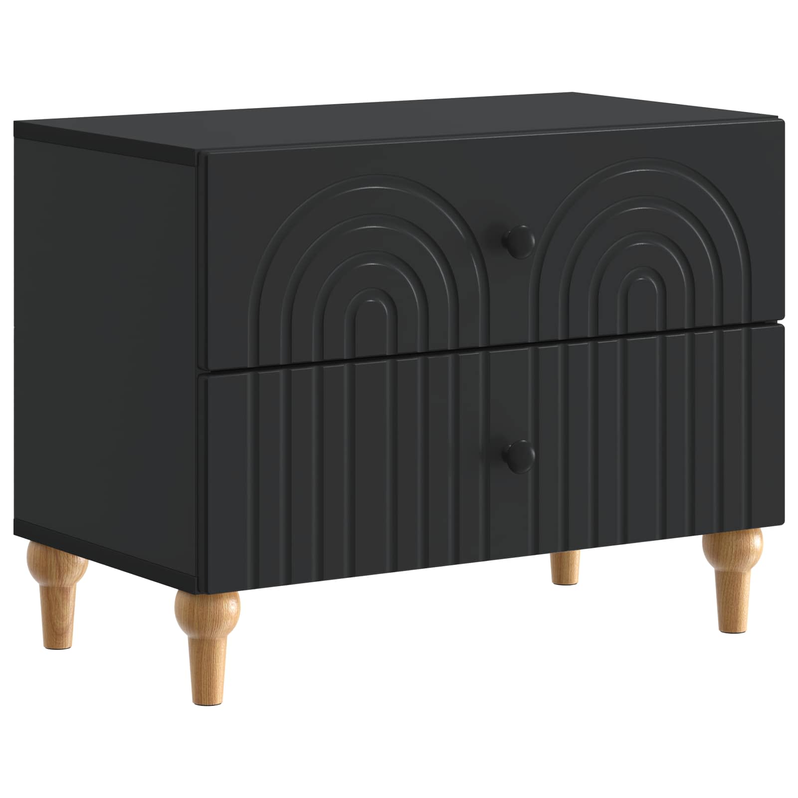 Cabinet de chevet Noir 62 x 34,5 x 48 cm Bois d'ingénierie - XIOS