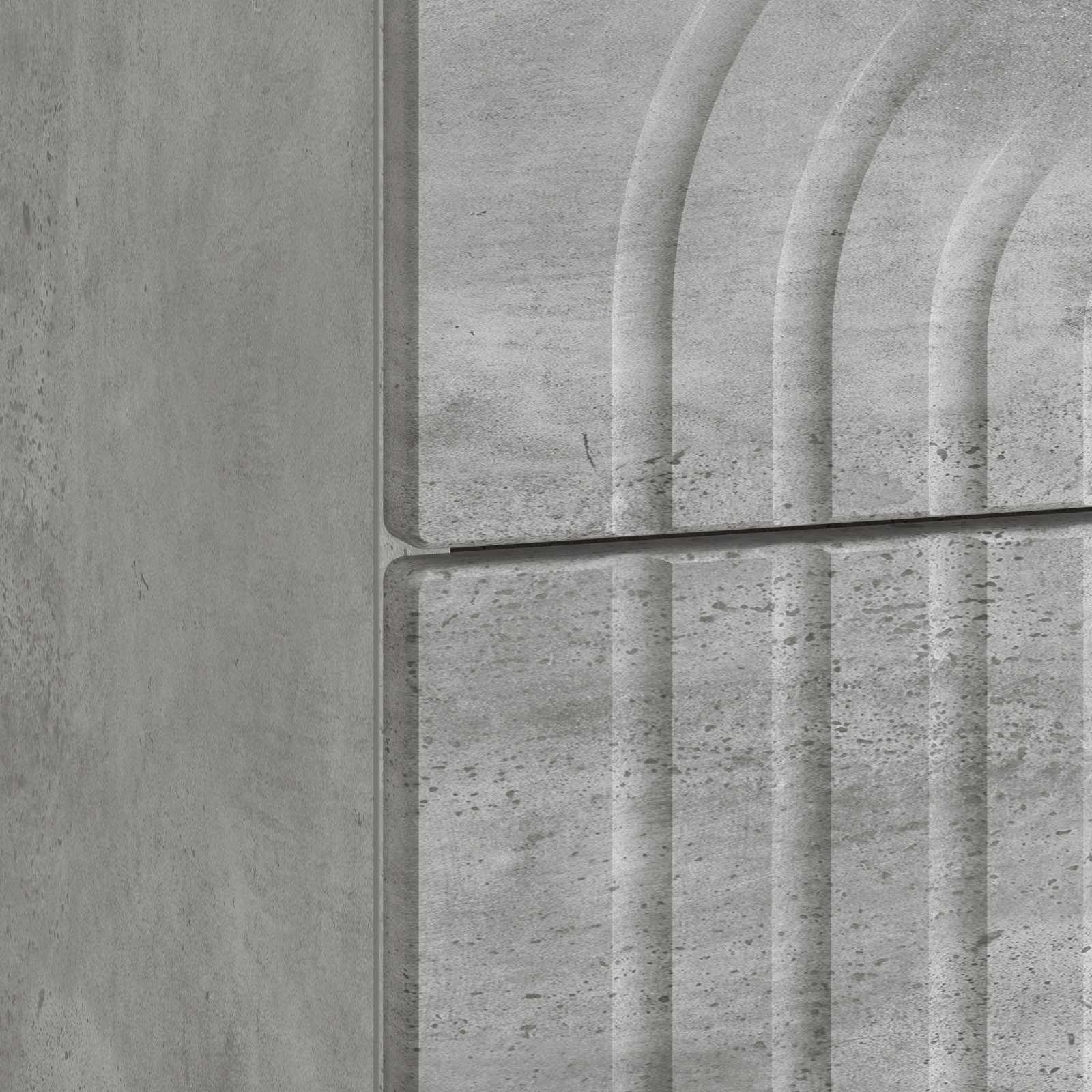 Cabinet de chevet avec tiroir Gris béton 62 x 34,5 x 48 cm - XIOS