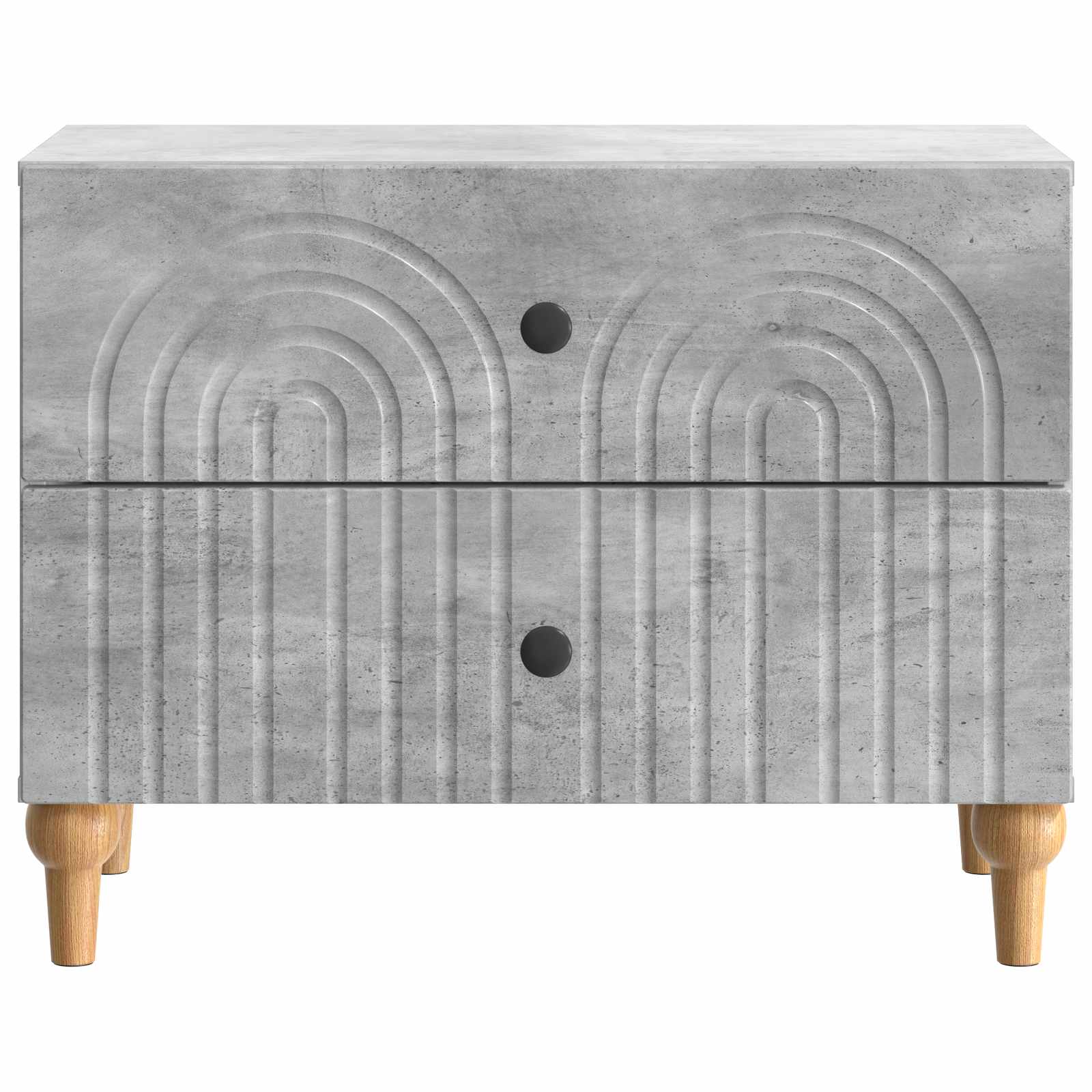 Cabinet de chevet avec tiroir Gris béton 62 x 34,5 x 48 cm - XIOS