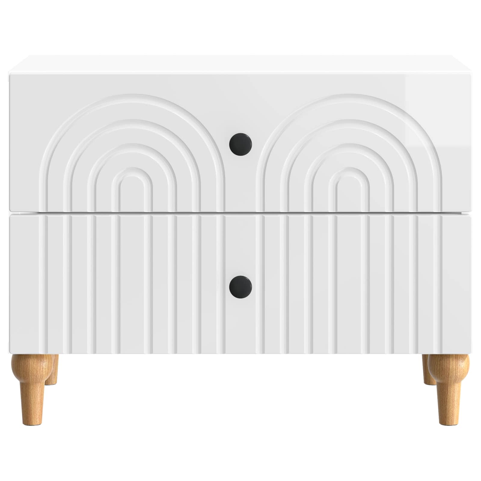 Cabinet de chevet avec tiroir Blanc brillant 62 x 34,5 x 48 cm - XIOS