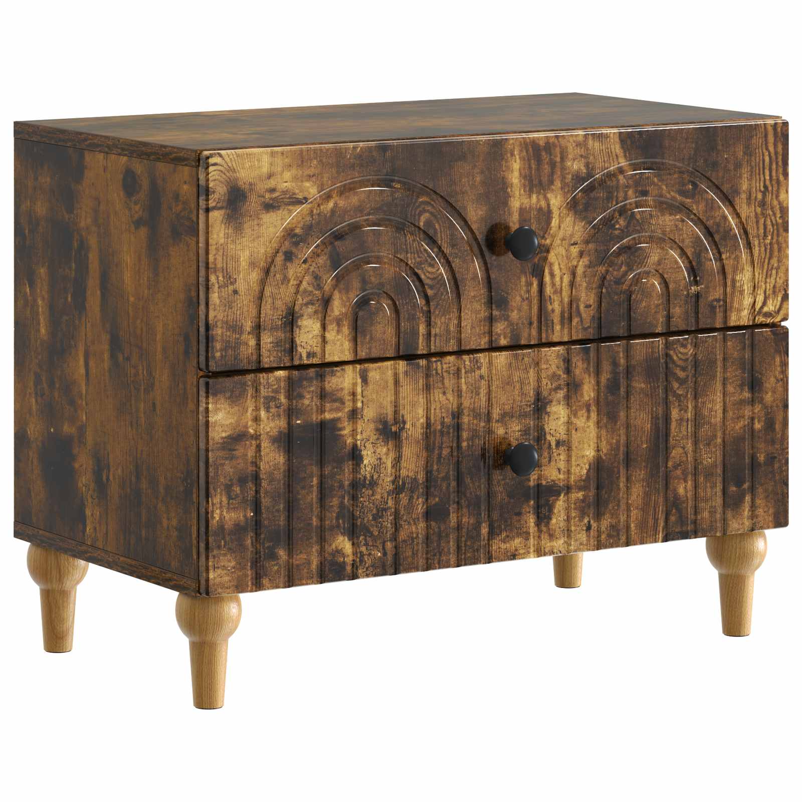 Cabinet de chevet avec tiroir Chêne fumé 62 x 34,5 x 48 cm - XIOS