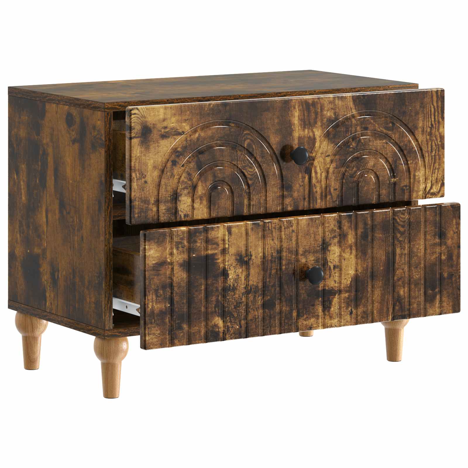Cabinet de chevet avec tiroir Chêne fumé 62 x 34,5 x 48 cm - XIOS