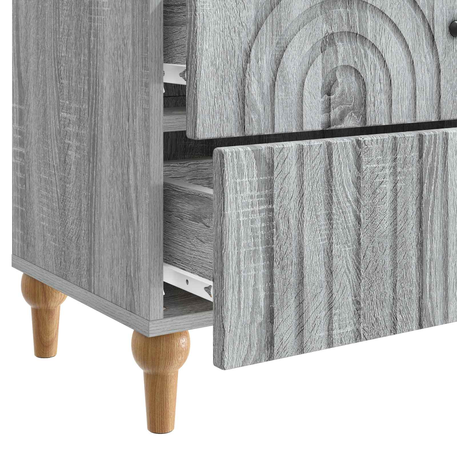 Cabinet de chevet avec tiroir Sonoma gris 62 x 34,5 x 48 cm - XIOS