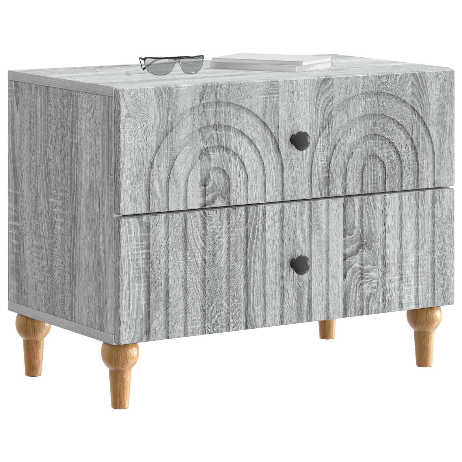 Cabinet de chevet avec tiroir Sonoma gris 62 x 34,5 x 48 cm - XIOS