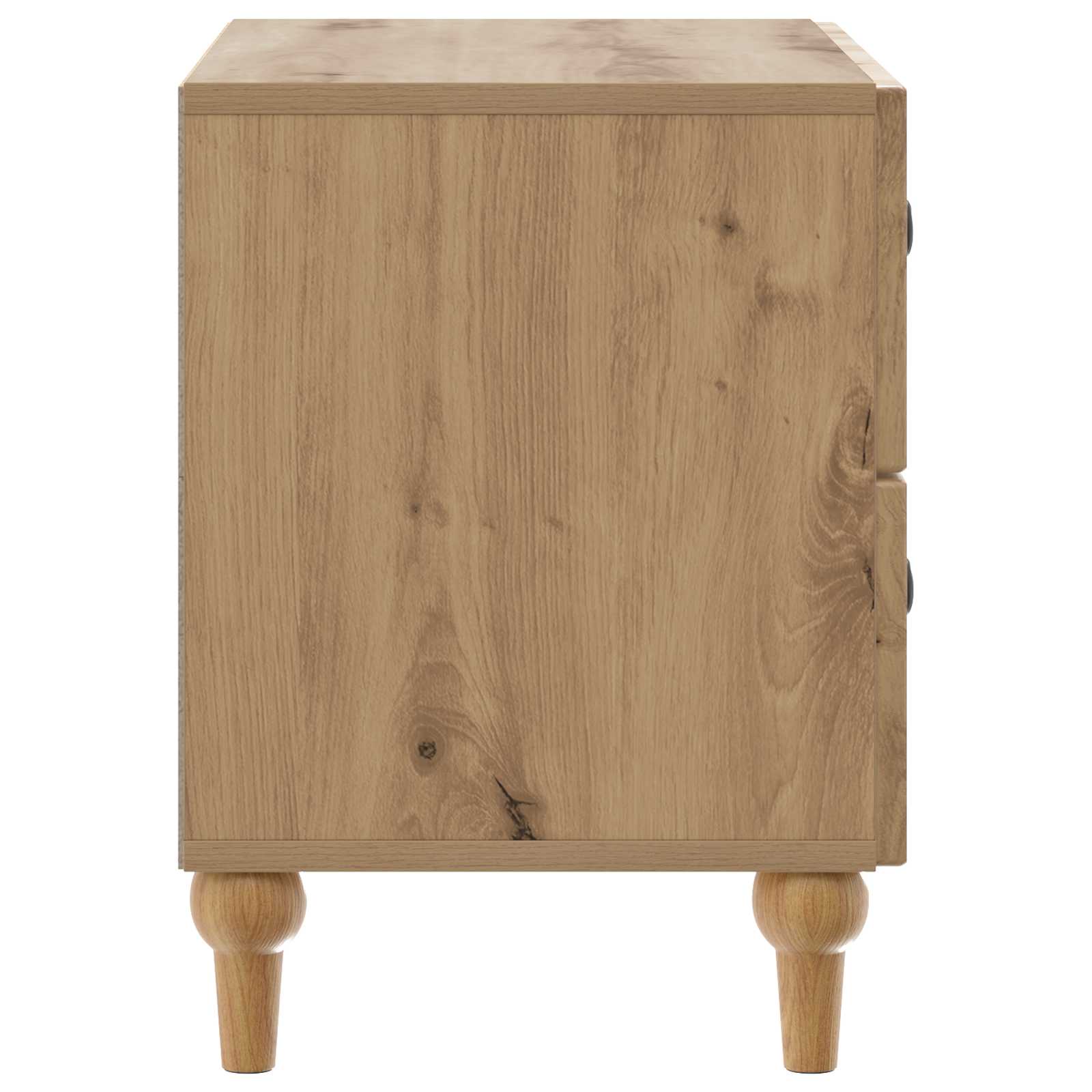 Cabinet de chevet avec tiroir Chêne artisanal 62 x 34,5 x 48 cm - XIOS