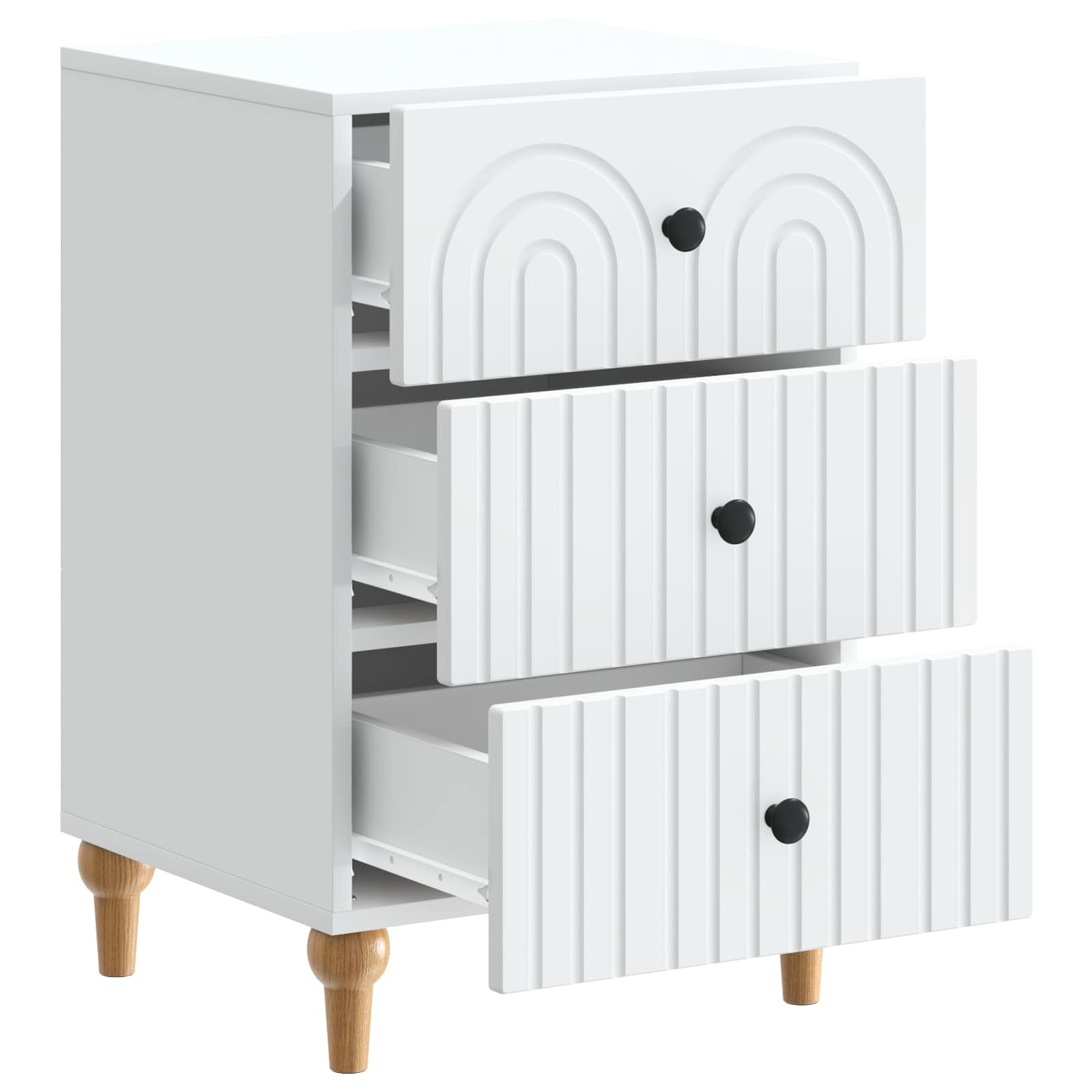 Cabinet de chevet Blanc 43 x 41 x 66,5 cm Bois d'ingénierie - XIOS