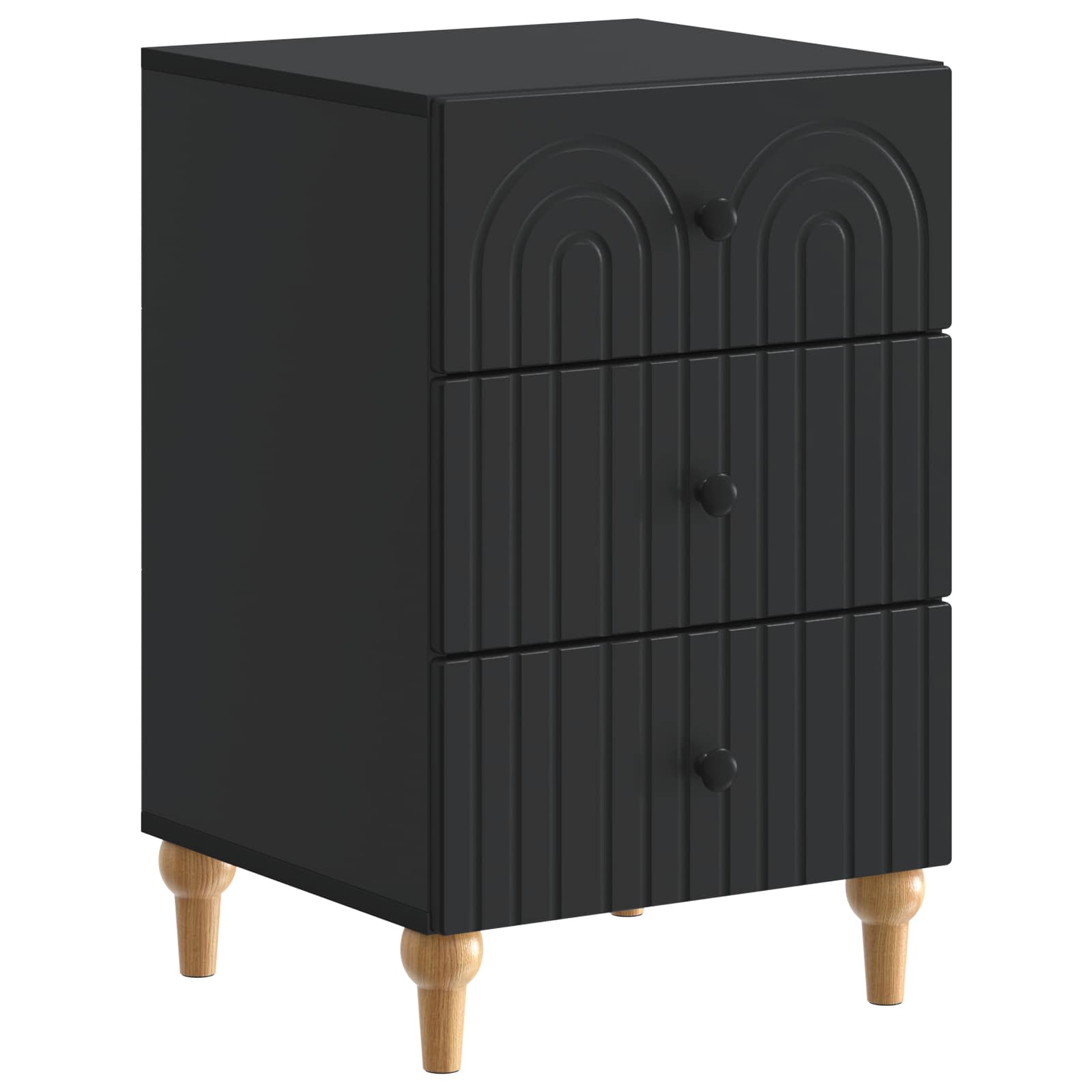 Cabinet de chevet Noir 43 x 41 x 66,5 cm Bois d'ingénierie - XIOS